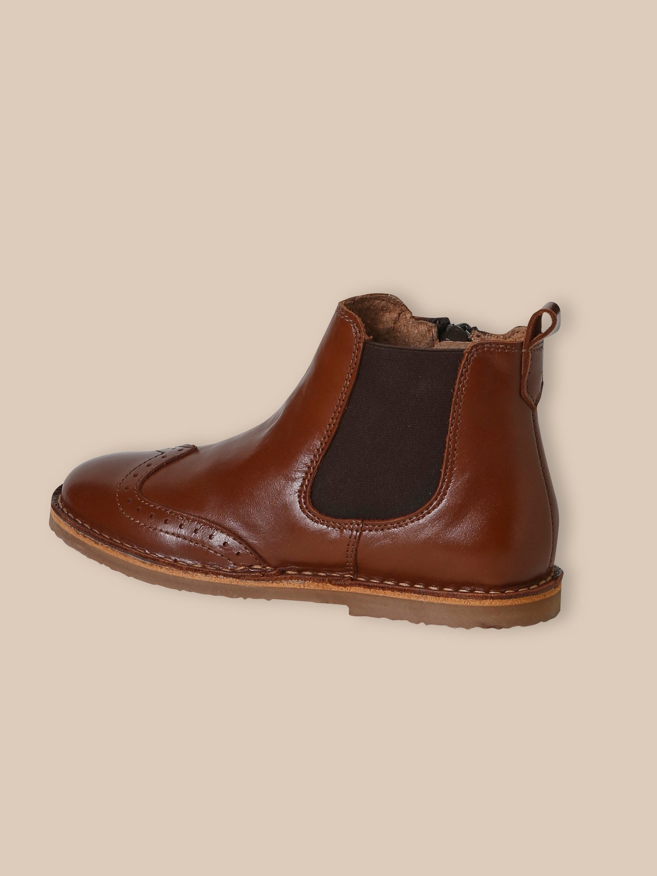 Boots bout fleuri Fille en cuir