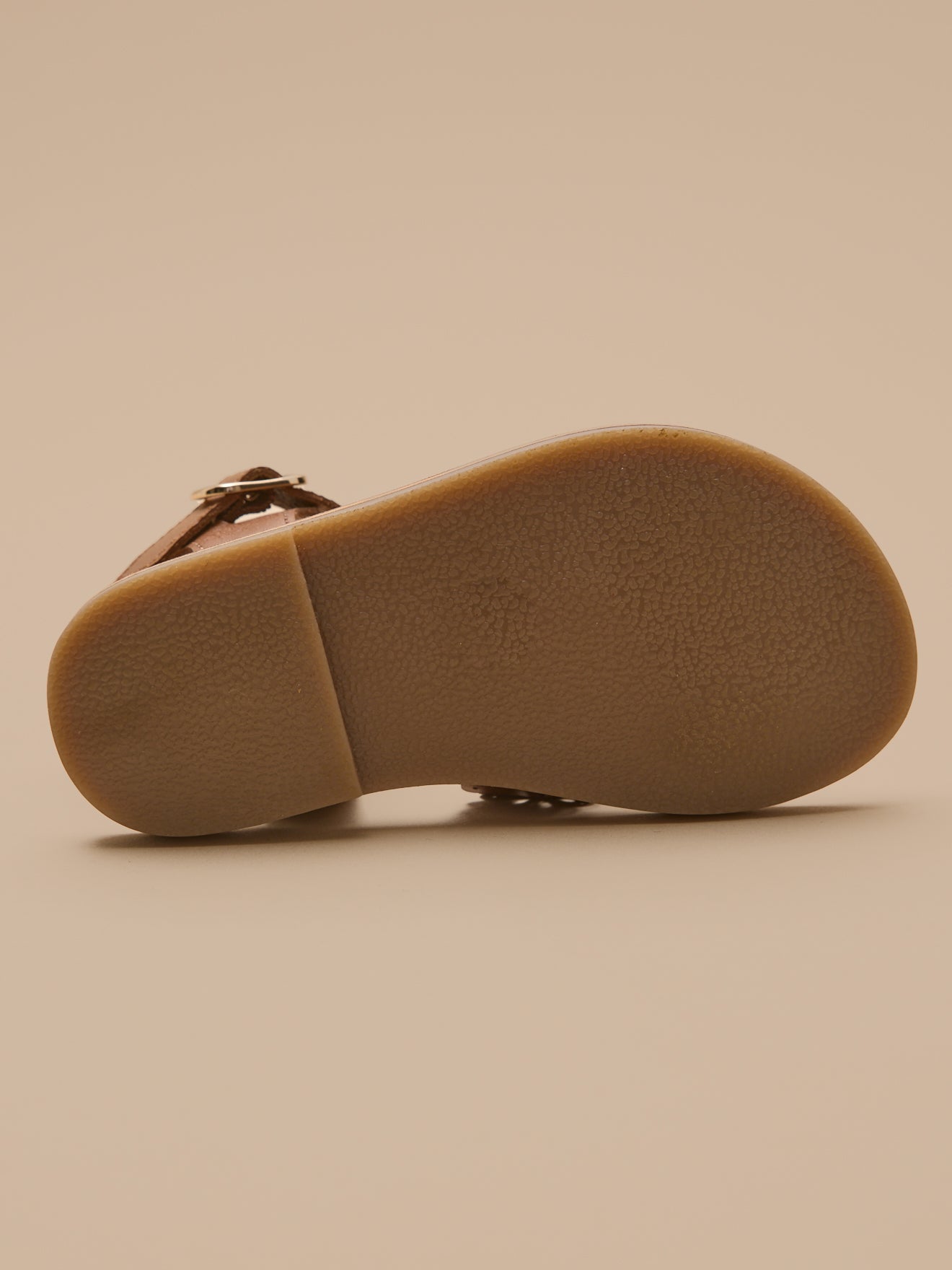 Girl's punch-hole leather sandals