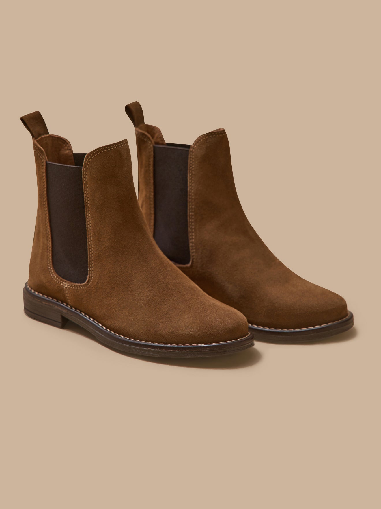 Girl's suede leather Chelsea boots