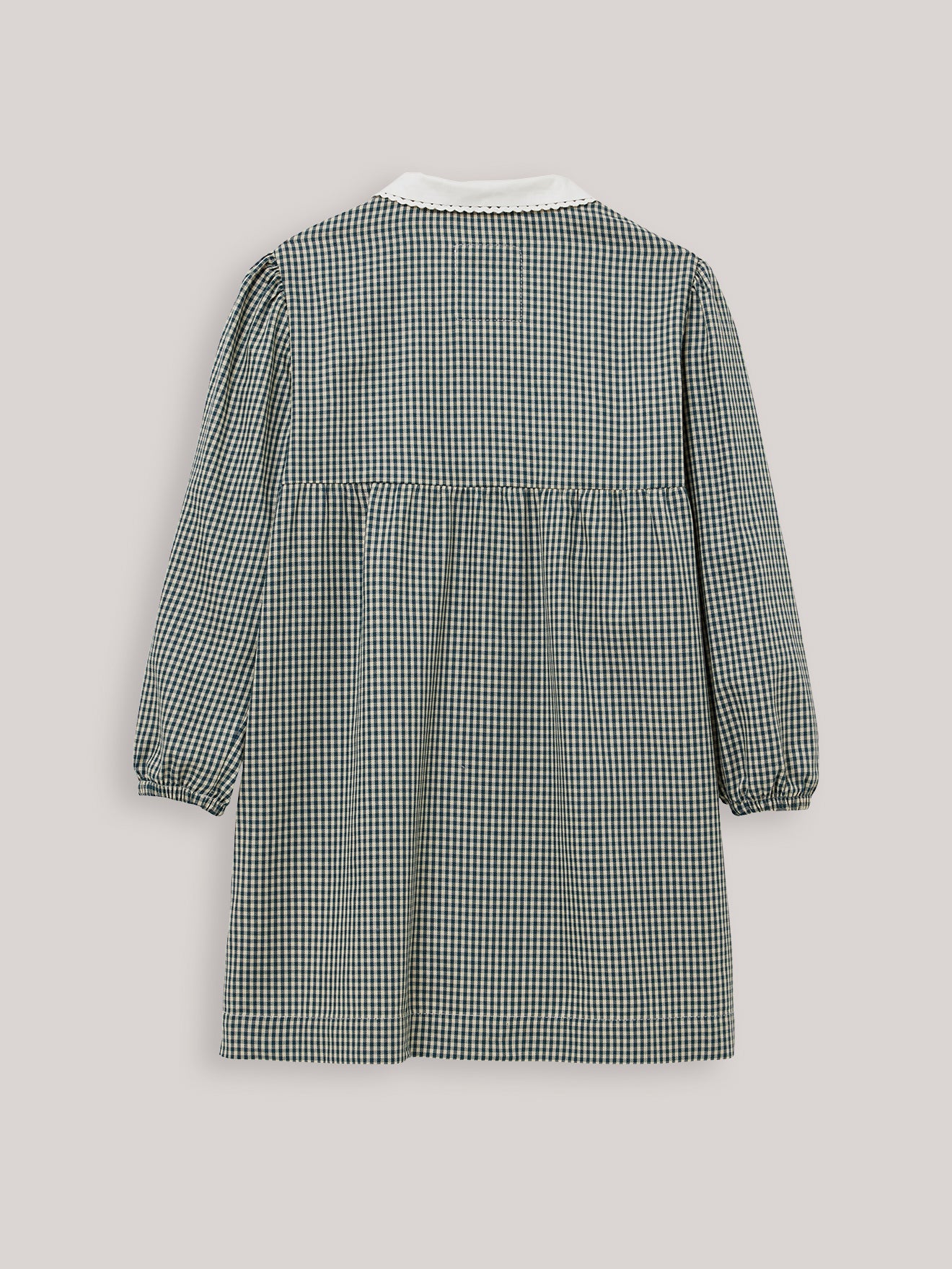 Girl's gingham check smock