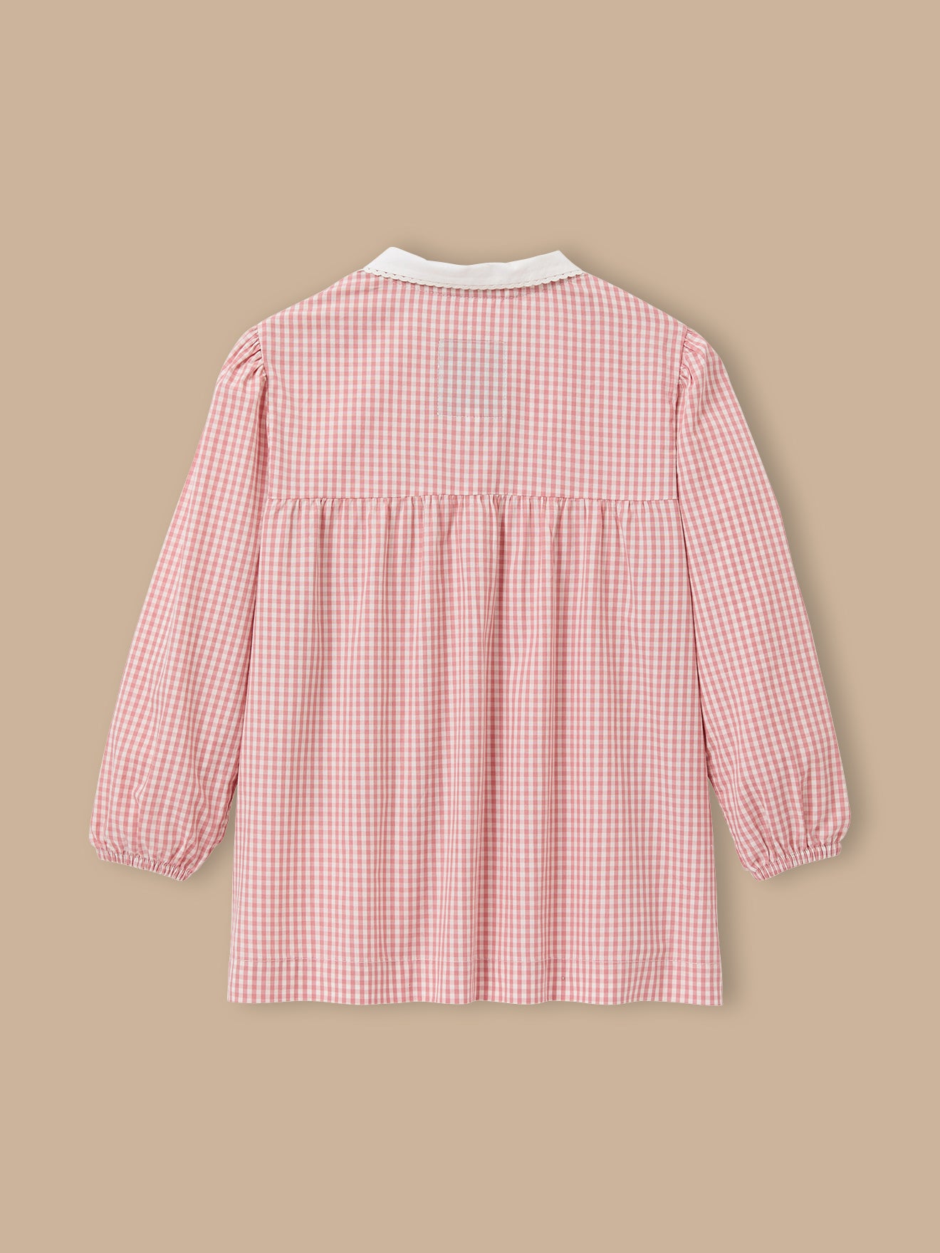 Girl's gingham check smock