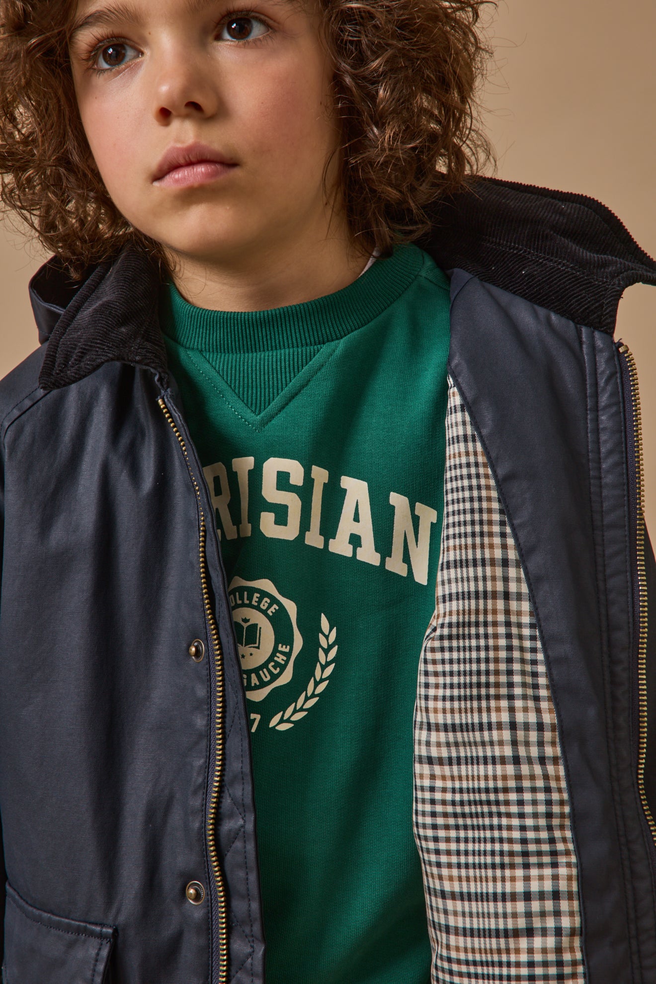 Boy's coated cotton jacket