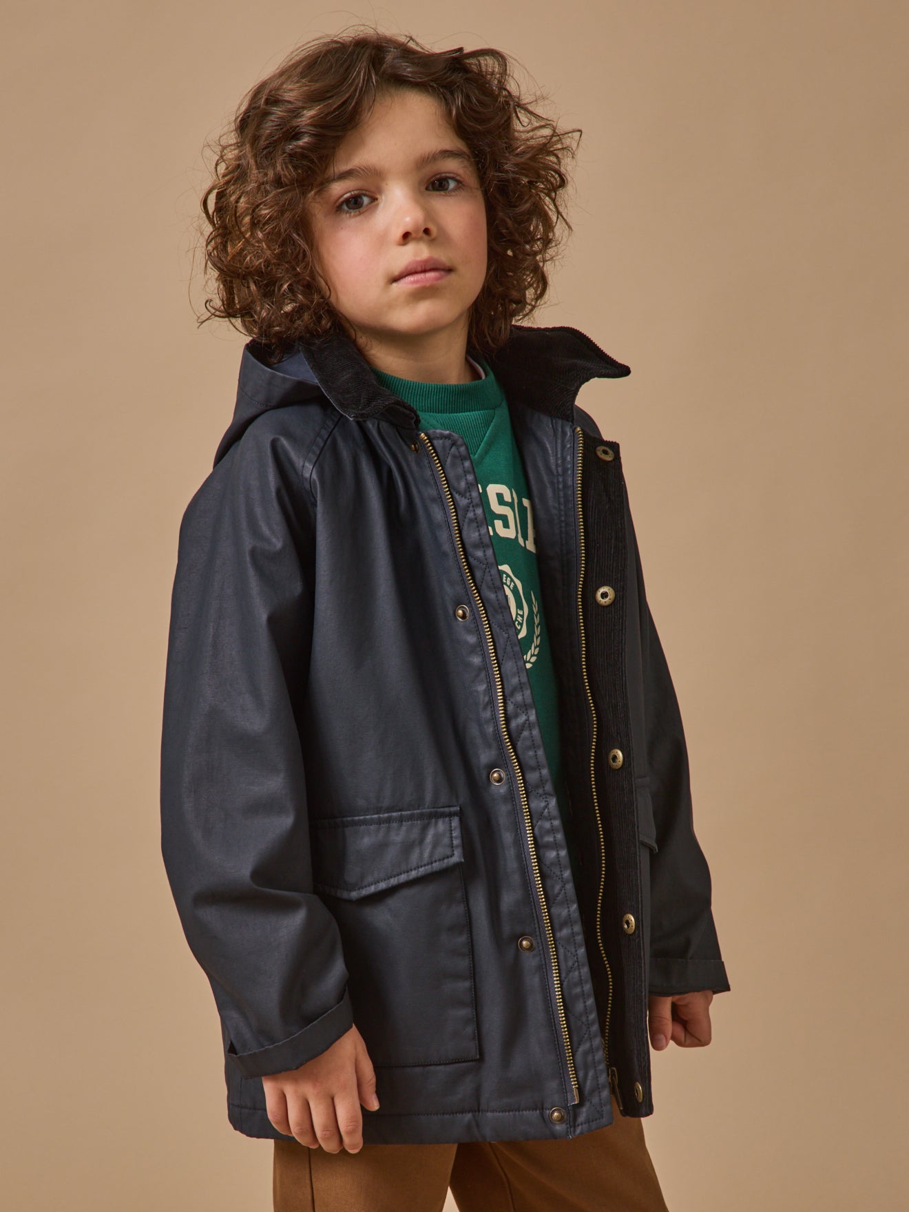 Boy's coated cotton jacket
