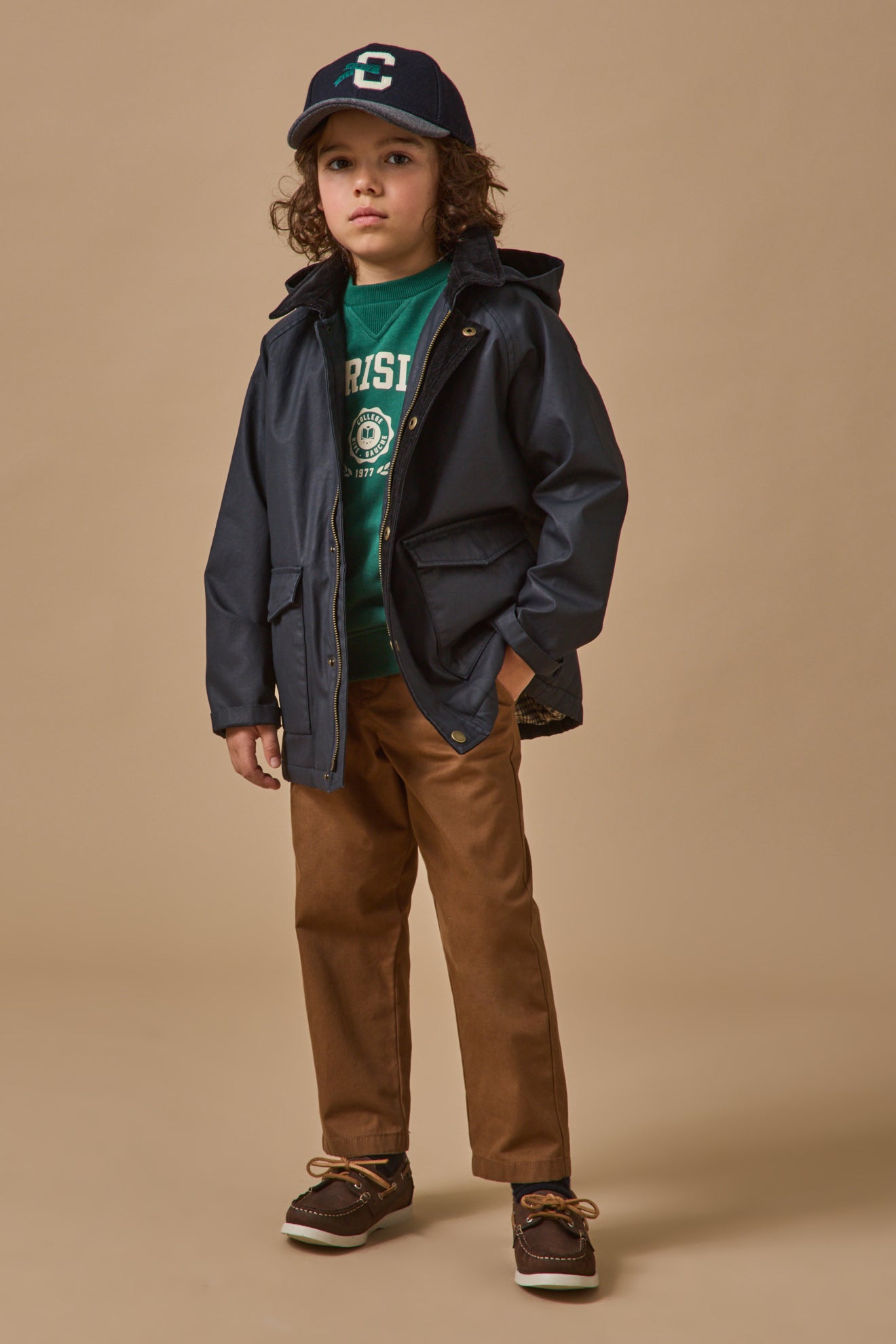 Boy's coated cotton jacket