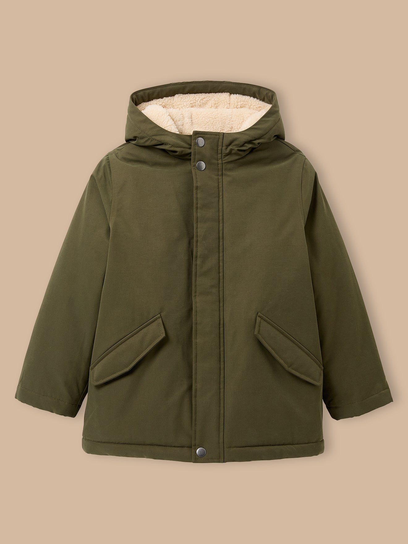 Boy's sherpa-lined parka