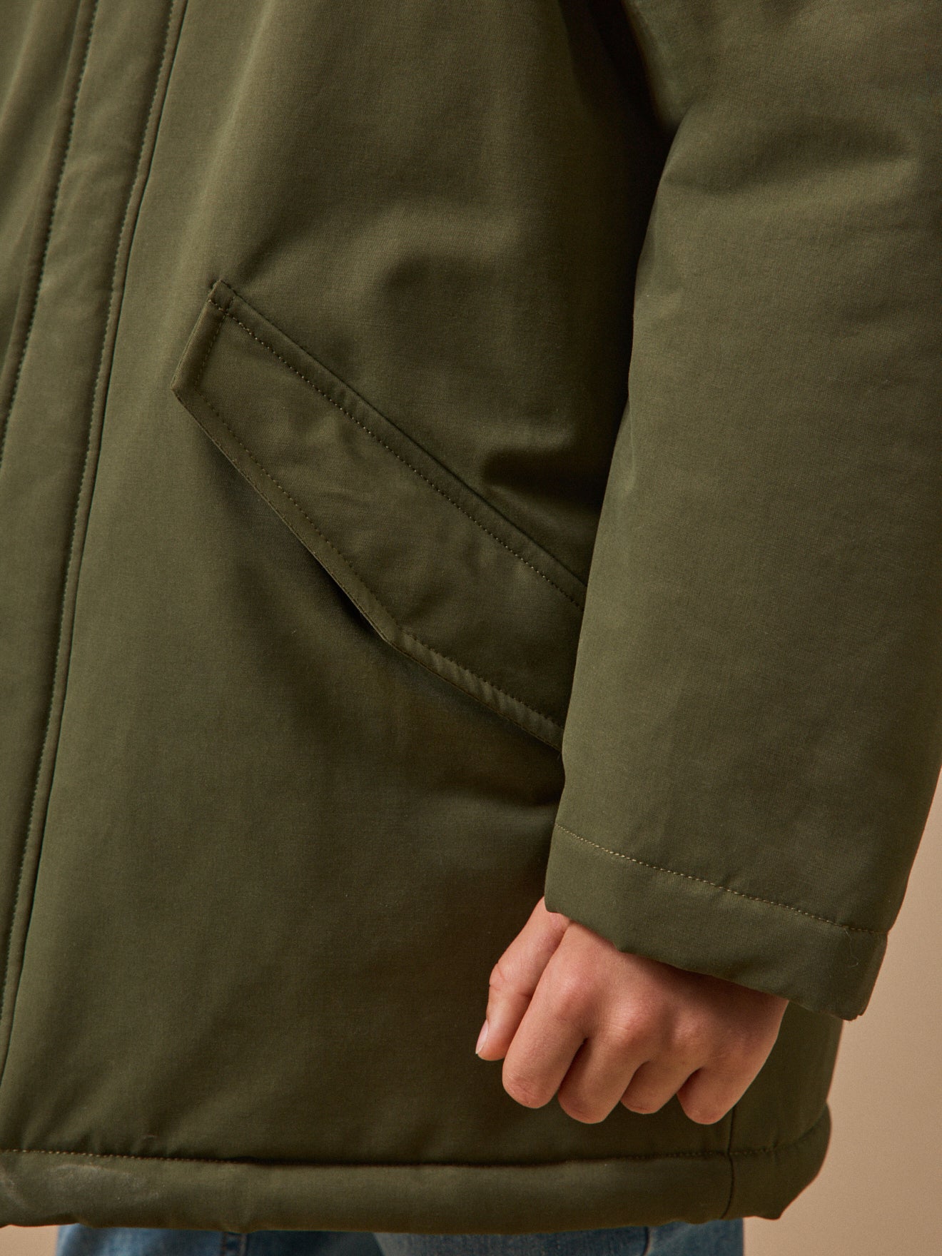 Boy's sherpa-lined parka