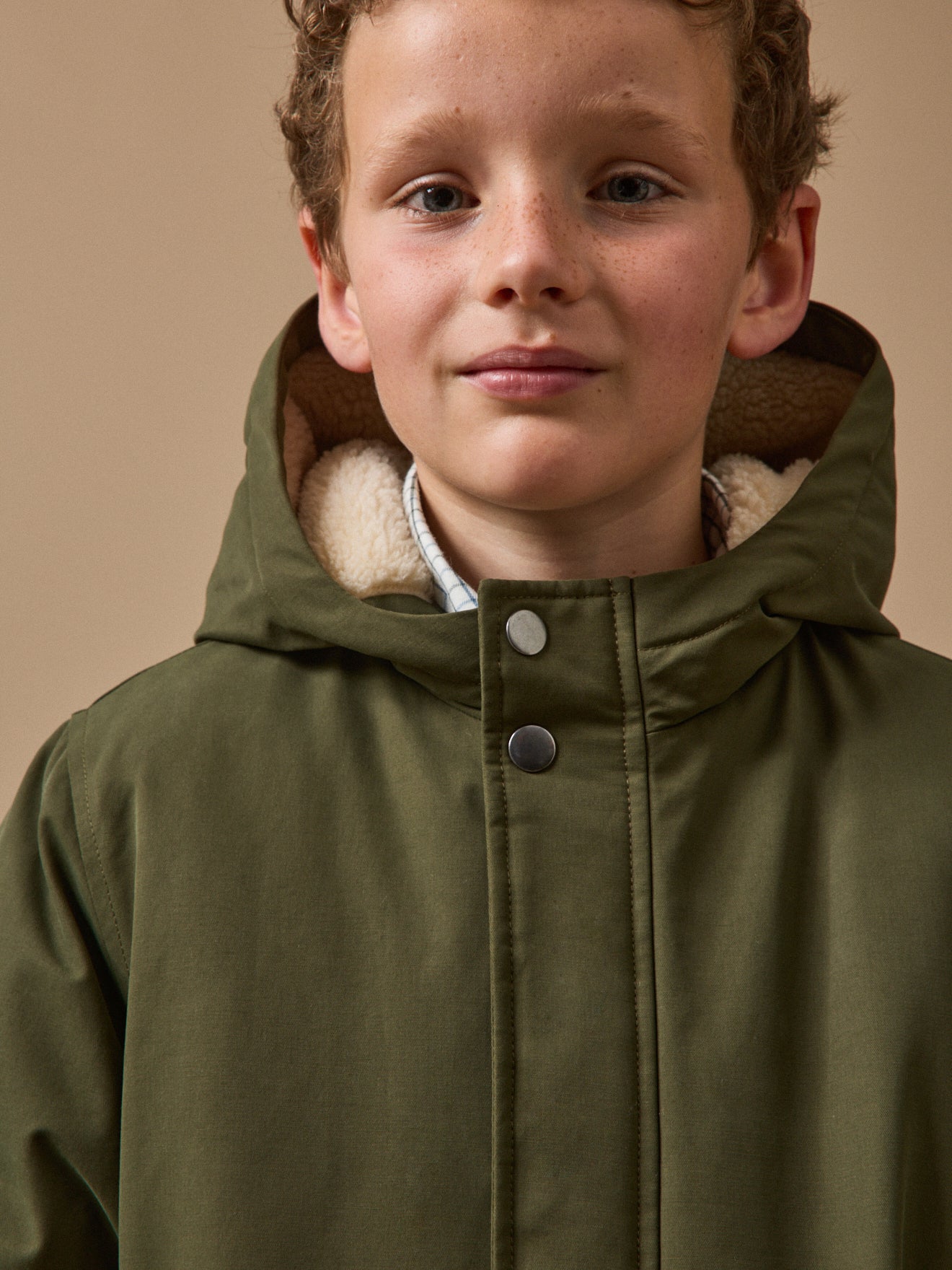 Boy's sherpa-lined parka