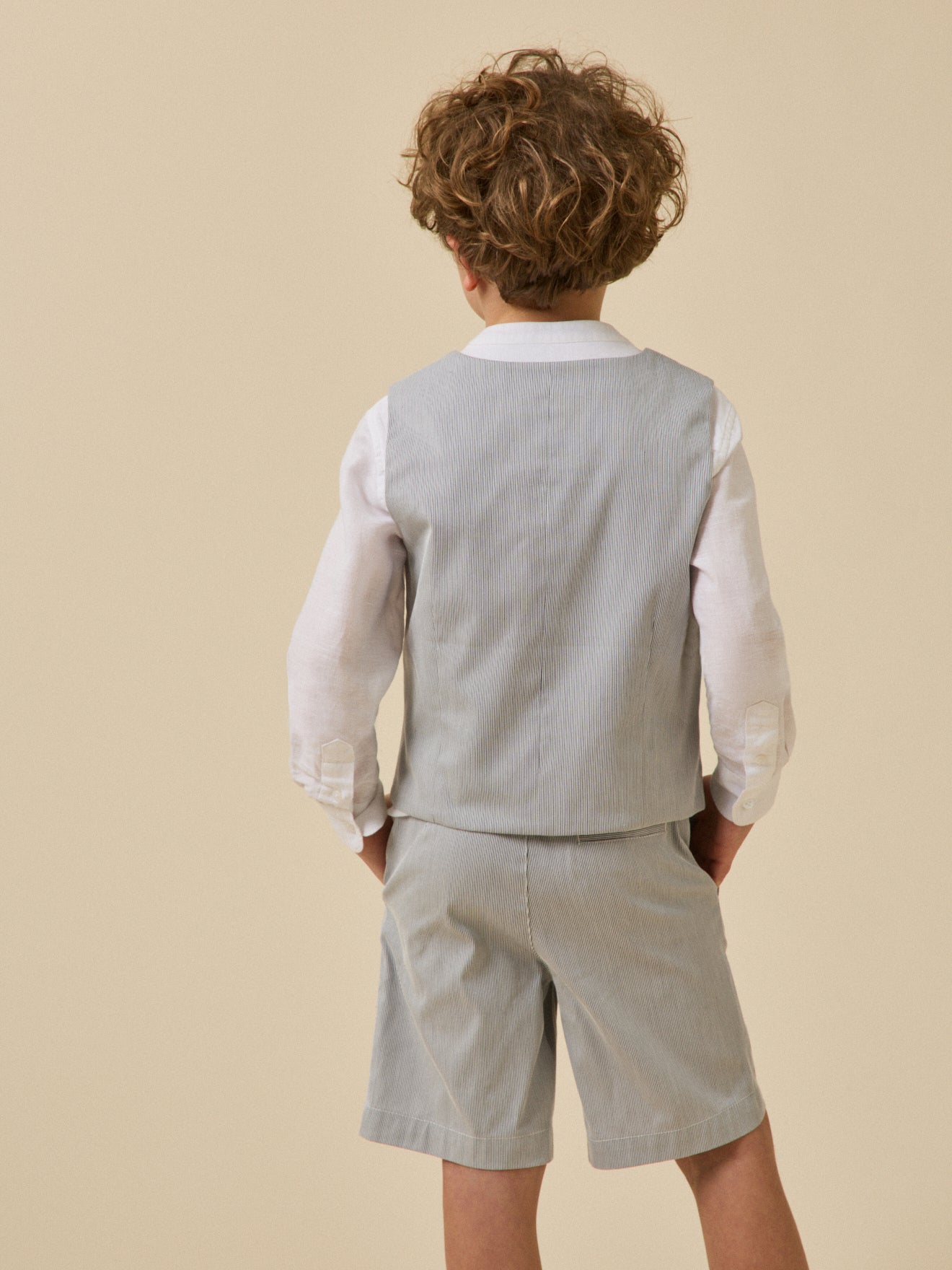 Gilet de costume rayé Garçon – Collection Fêtes et Mariages