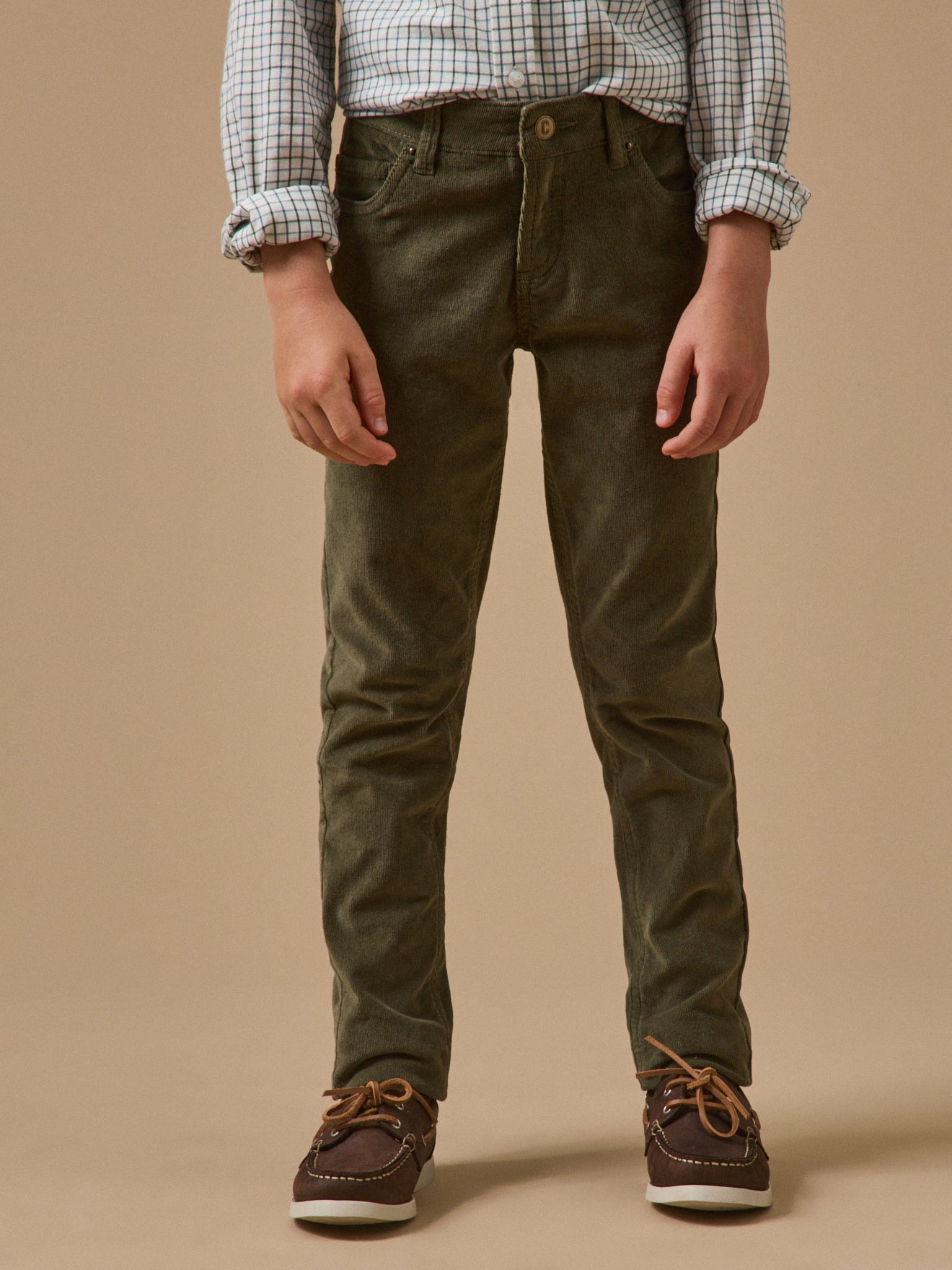 Boy's slim-fit corduroy trousers