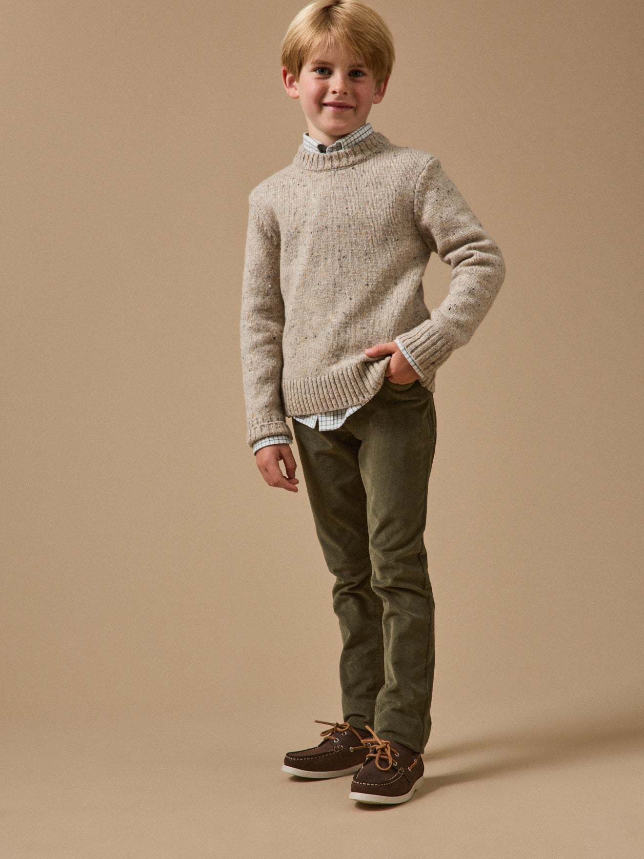 Boy's slim-fit corduroy trousers