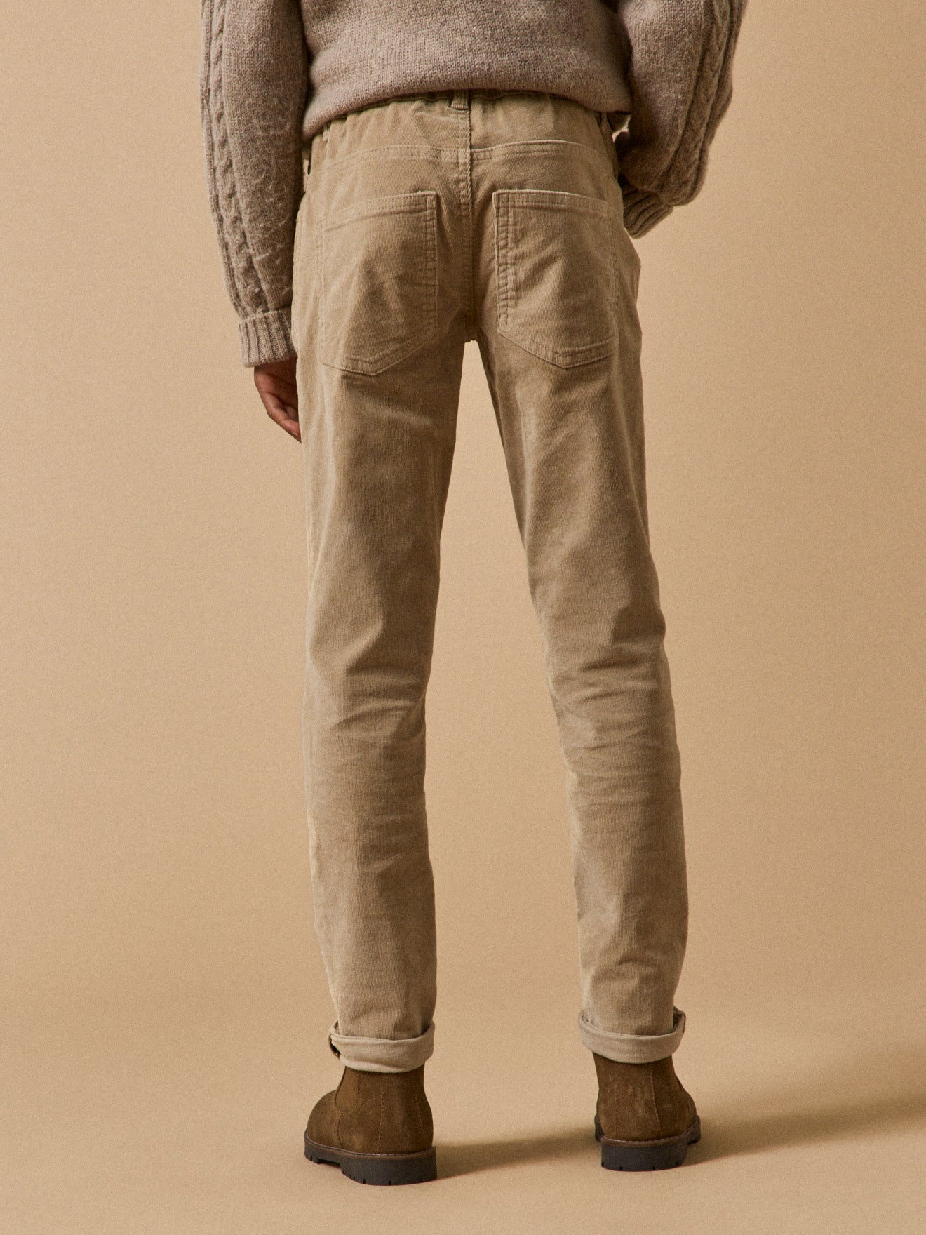 Boy's slim-fit corduroy trousers