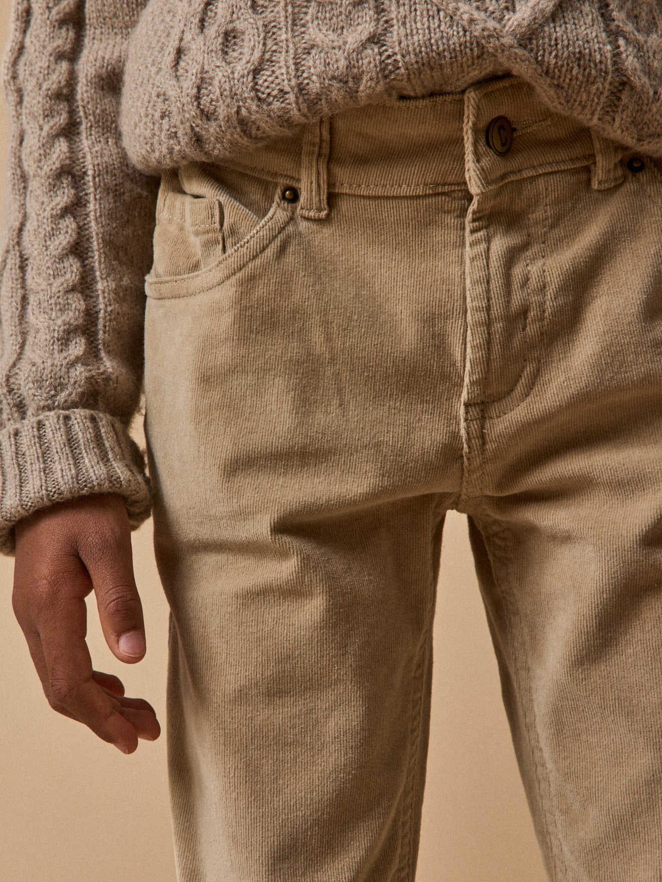 Boy's slim-fit corduroy trousers