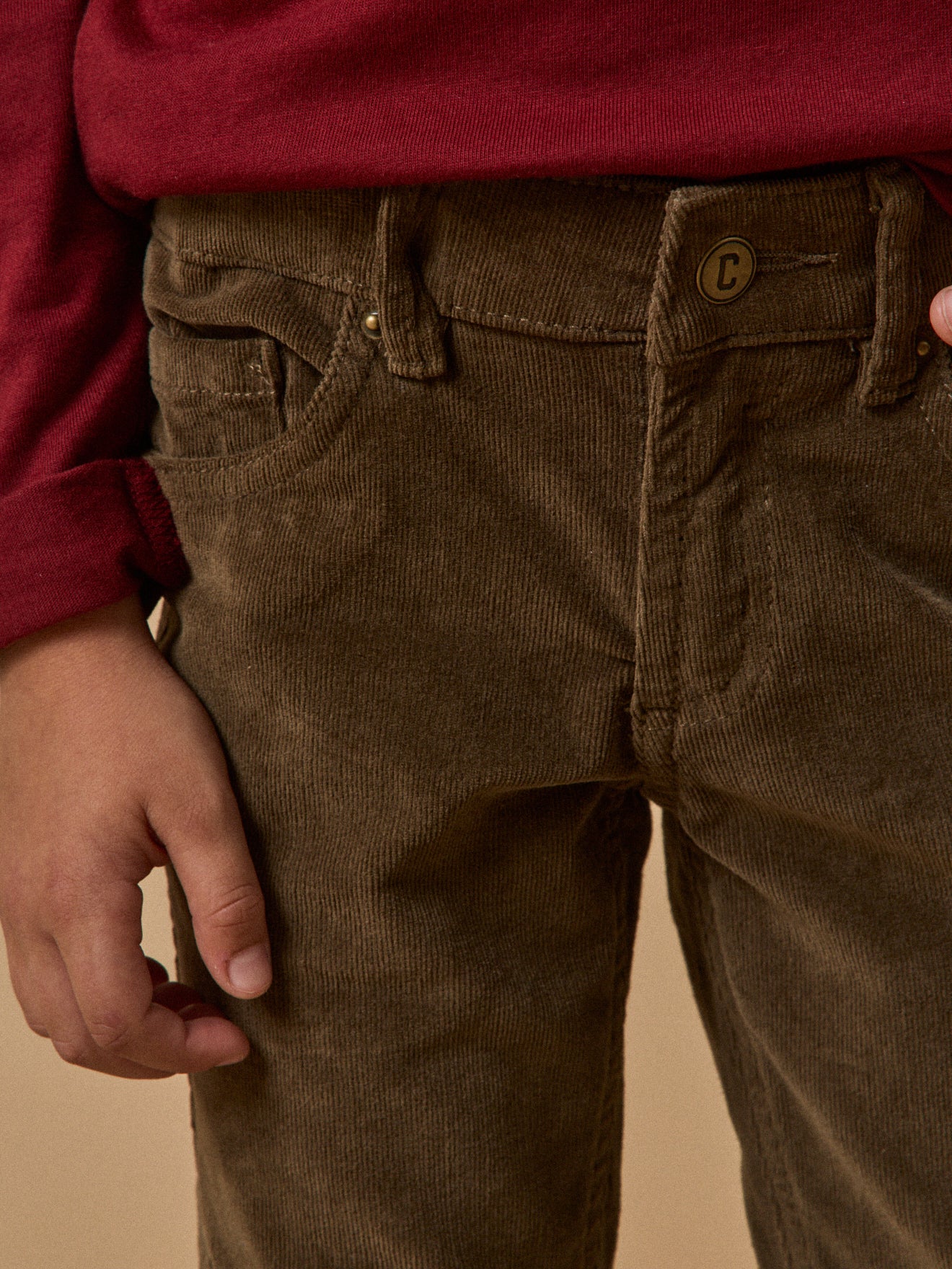 Slim en velours Garçon