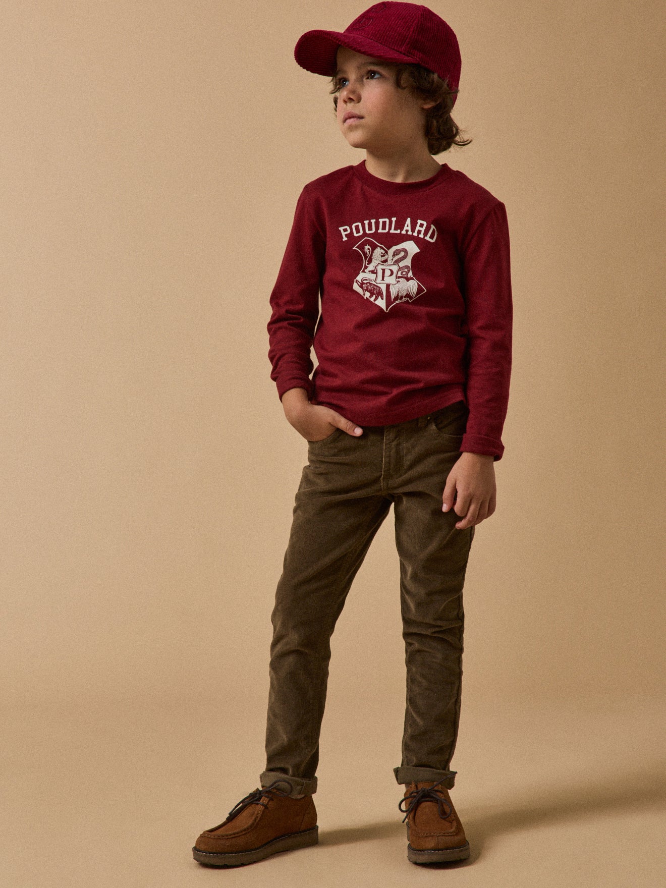 Slim en velours Garçon