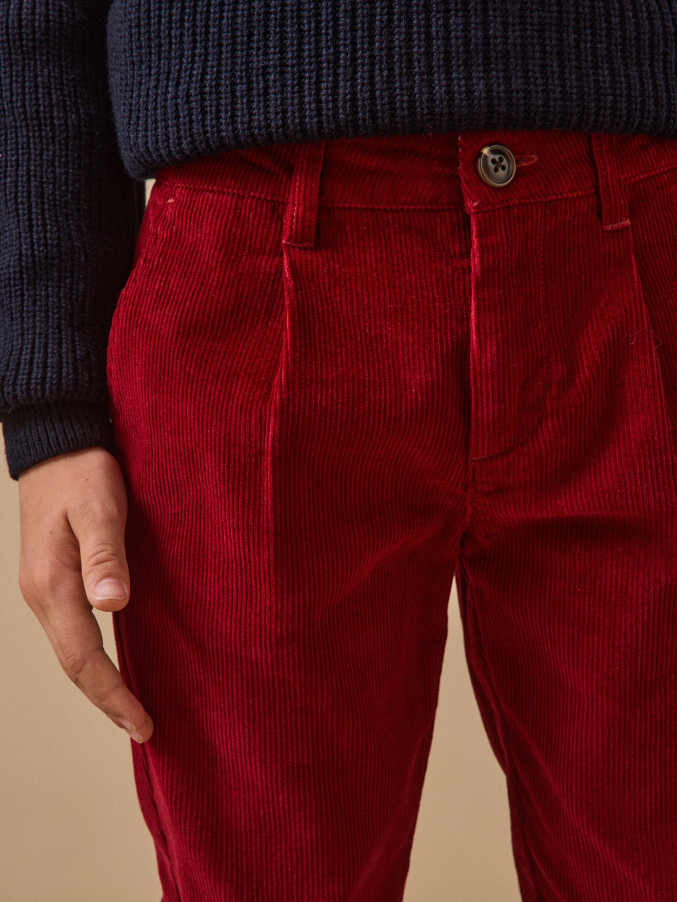 Boy's corduroy chino-style trousers
