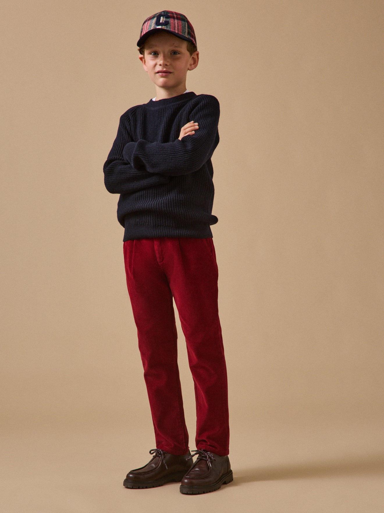 Boy's corduroy chino-style trousers