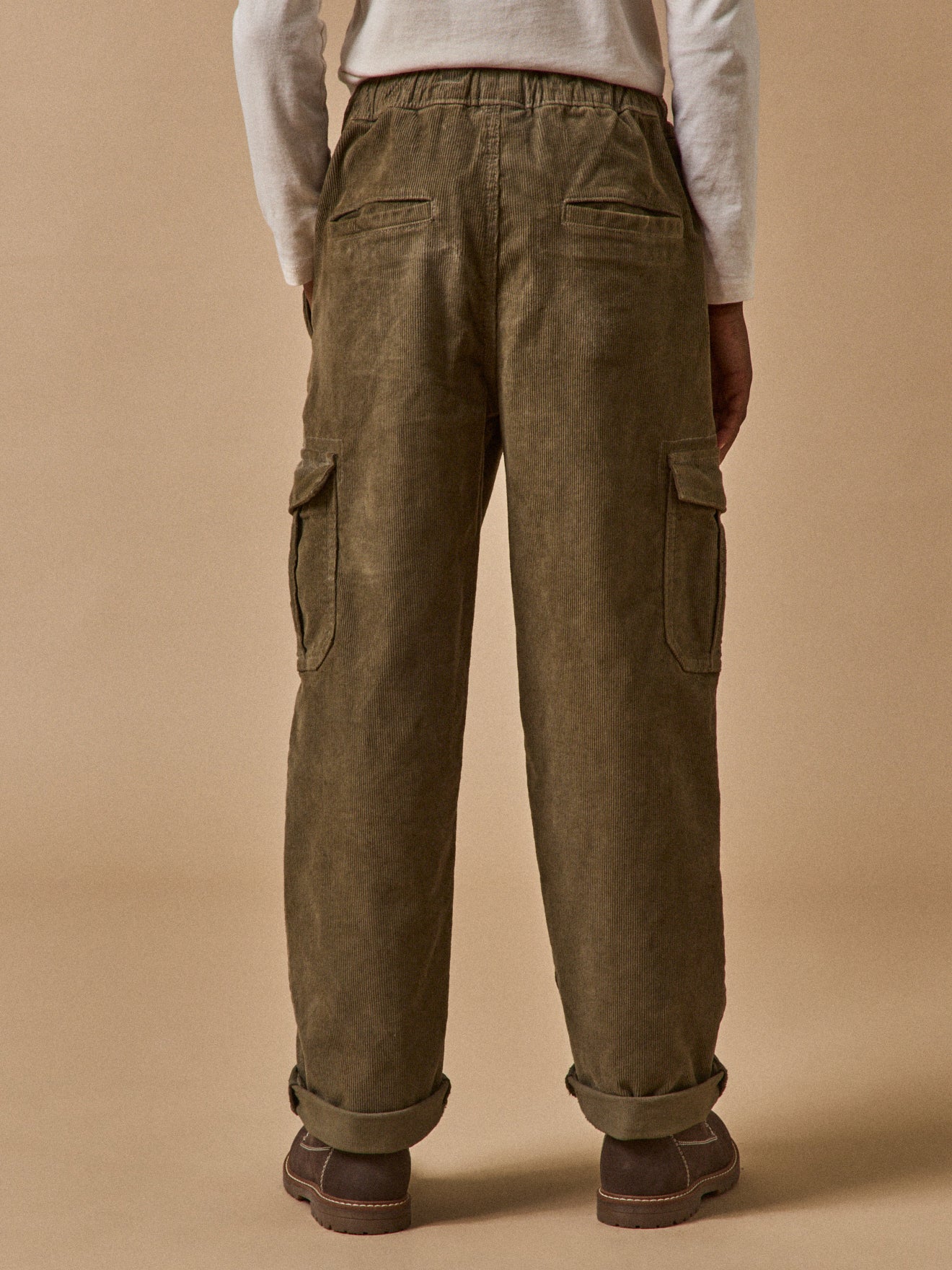 Boy's corduroy cargo trousers