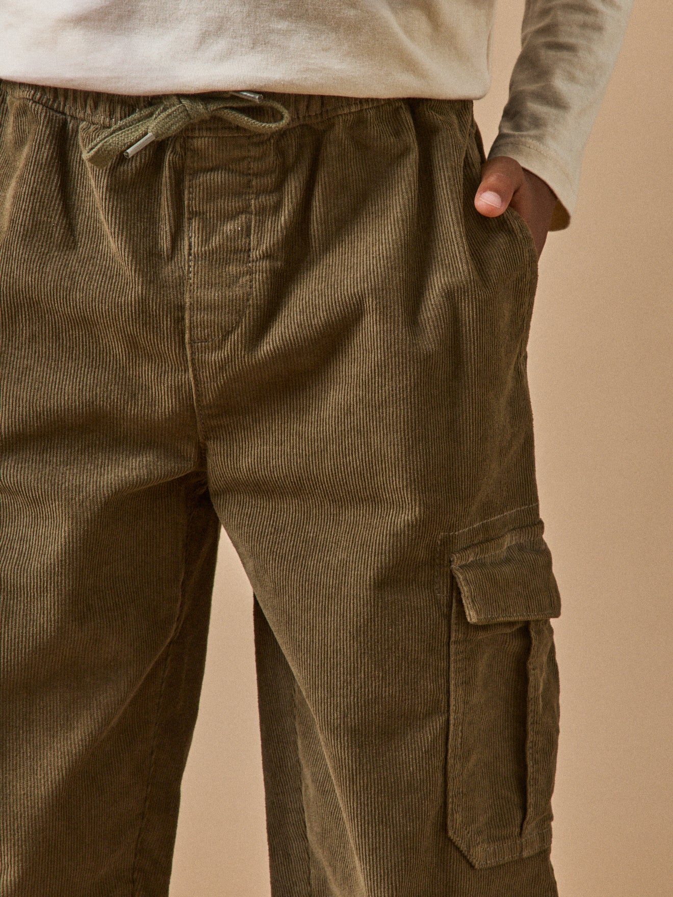 Boy's corduroy cargo trousers