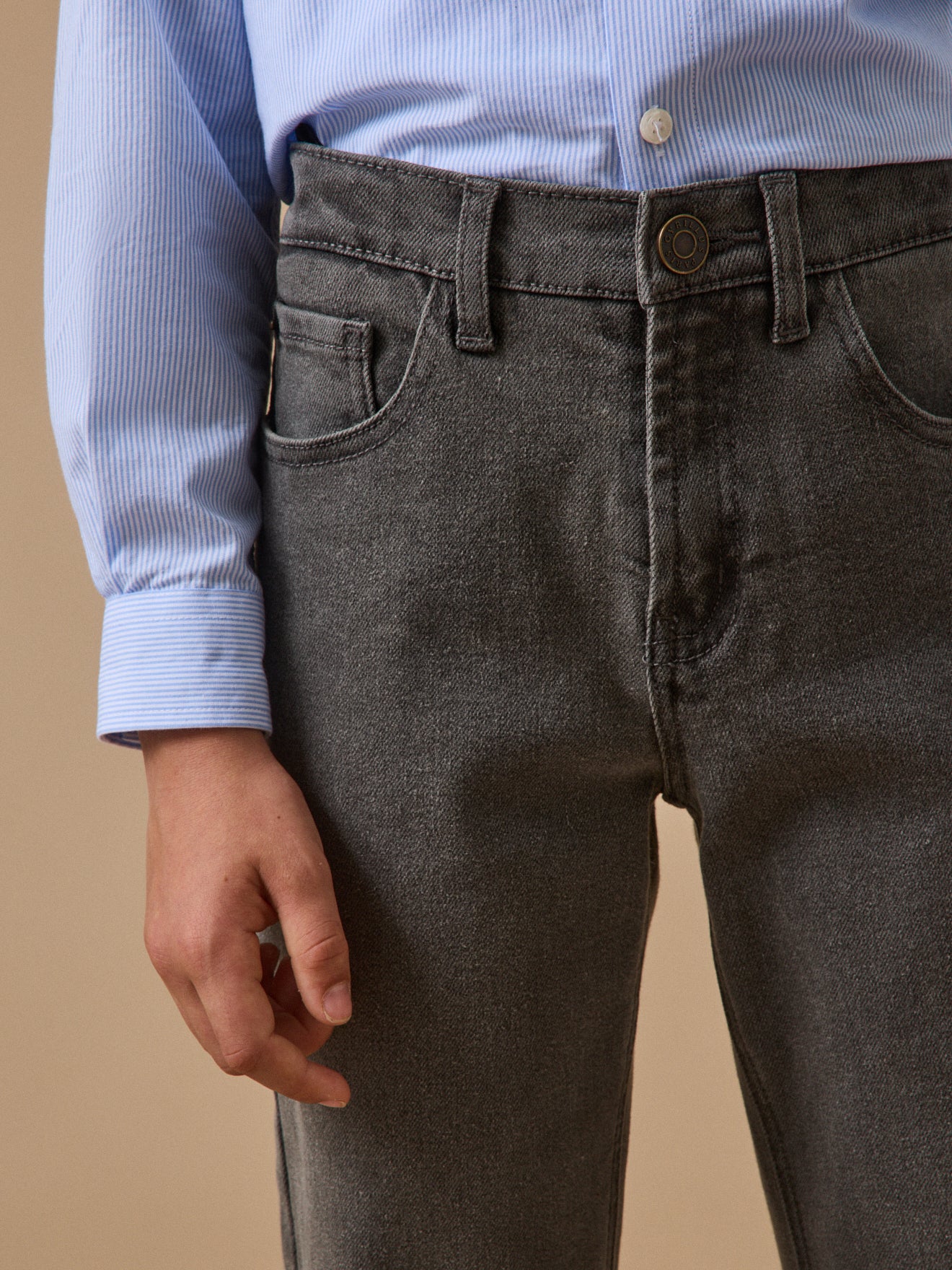 Boy's relaxed denim trousers