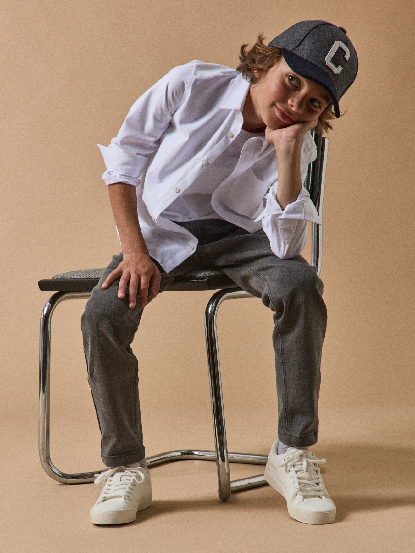 Boy's relaxed denim trousers