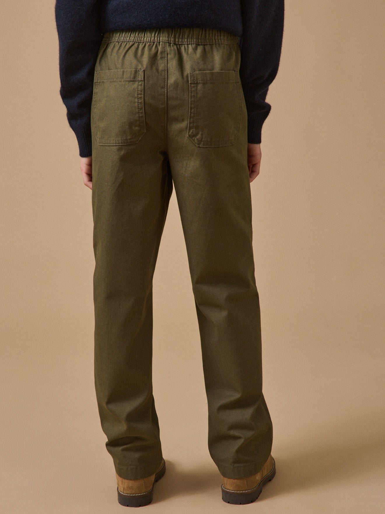 Boy's relaxed twill trousers