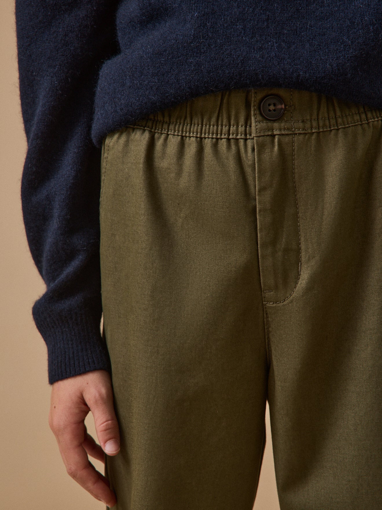 Boy's relaxed twill trousers