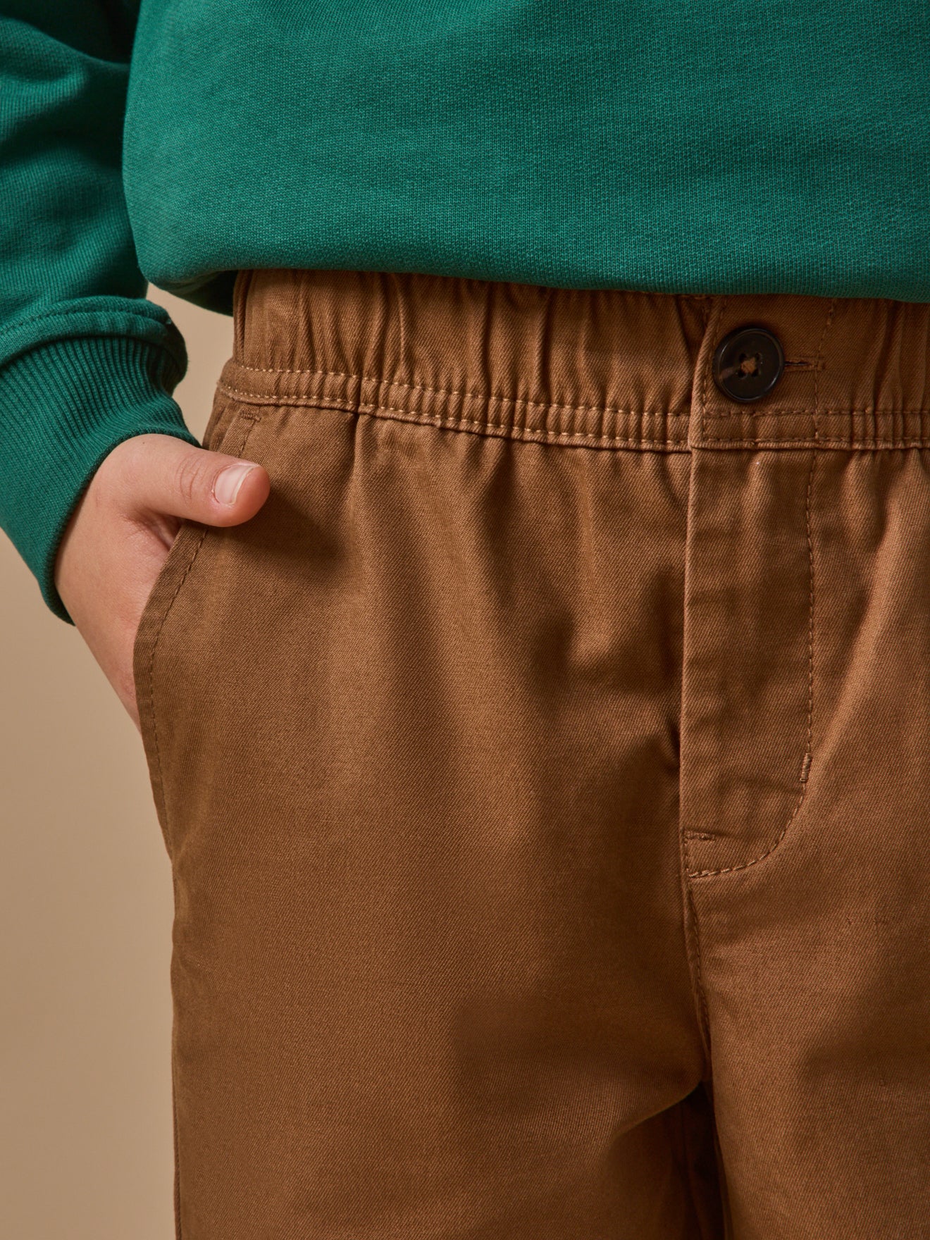Boy's relaxed twill trousers