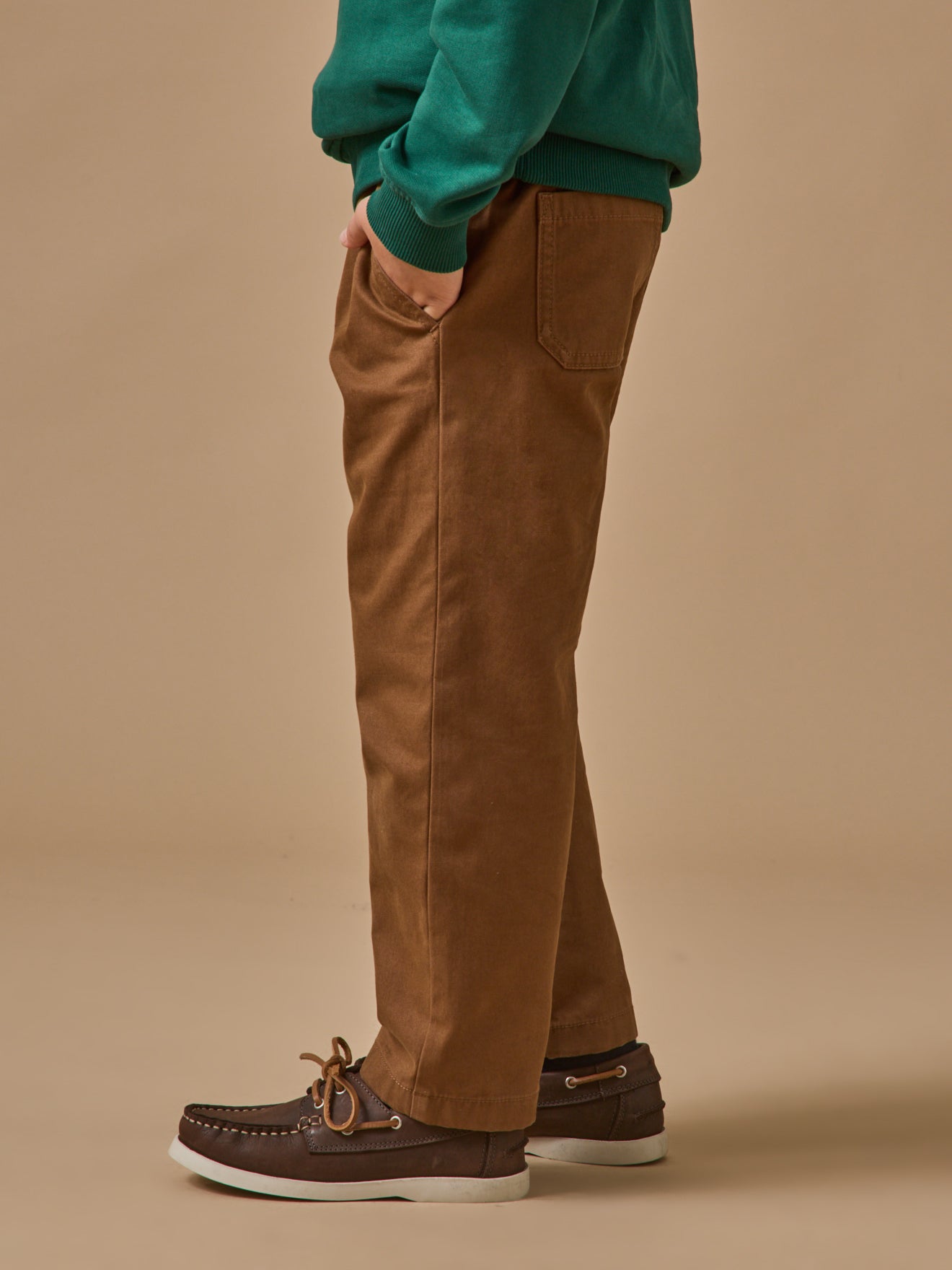 Boy's relaxed twill trousers