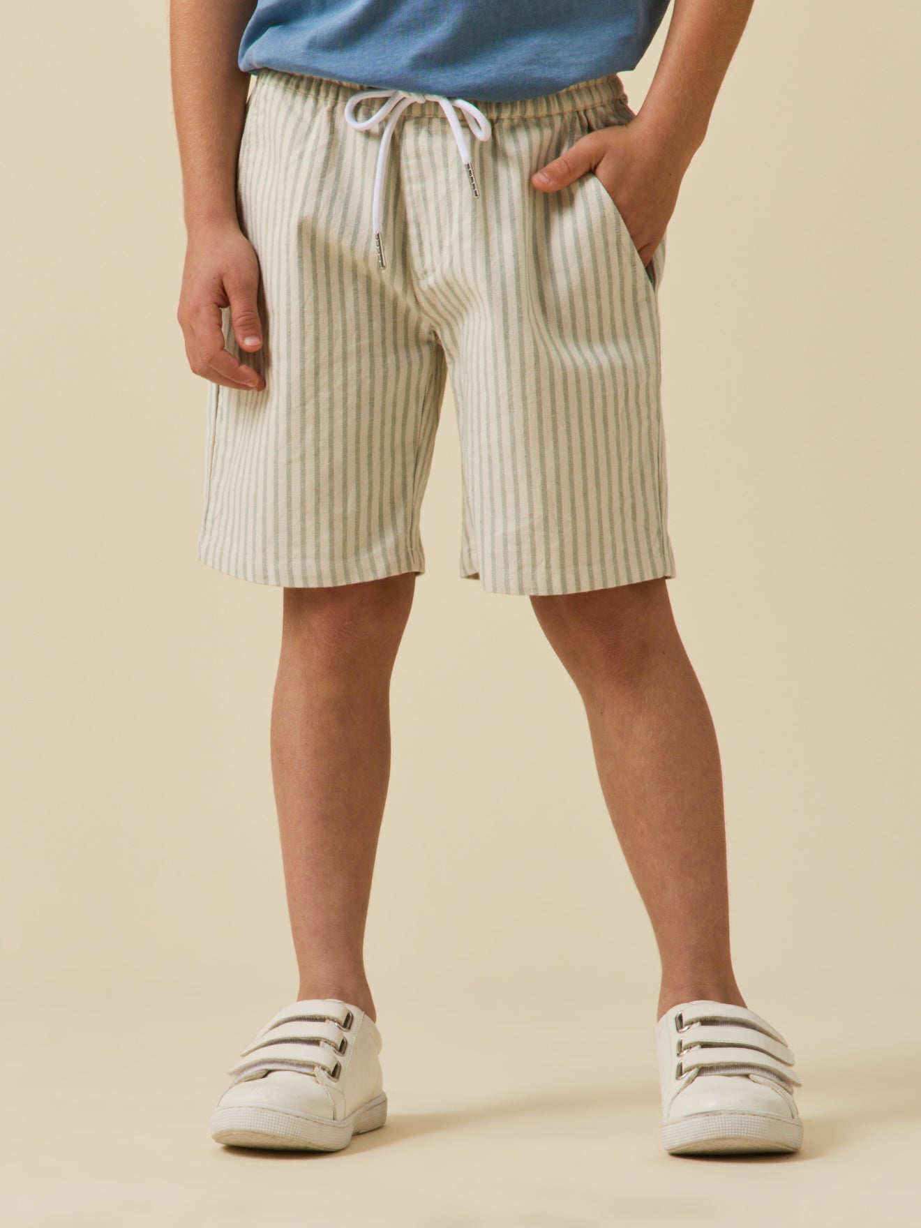 Boy's Oxford cloth Bermuda shorts