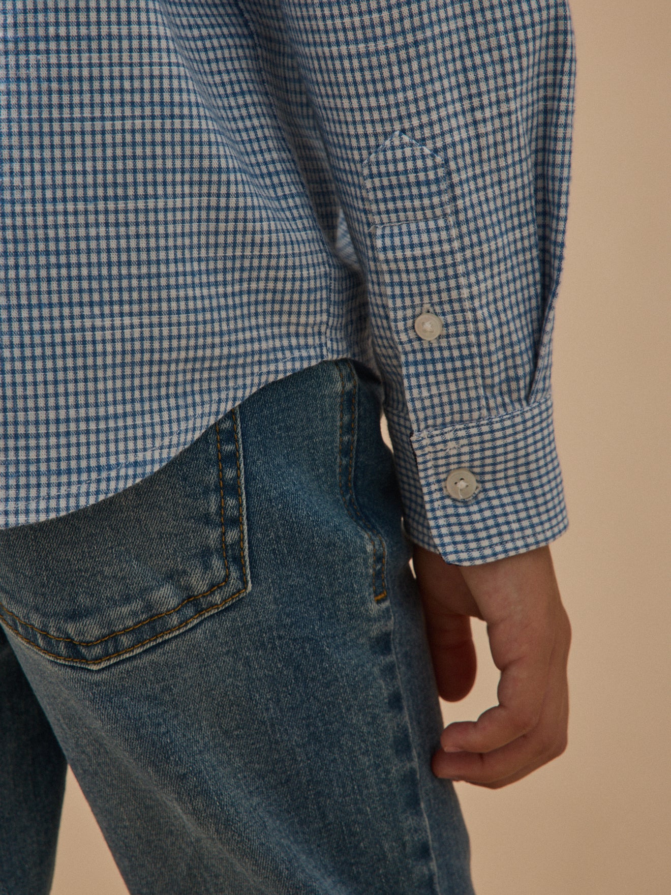 Boy's gingham check shirt