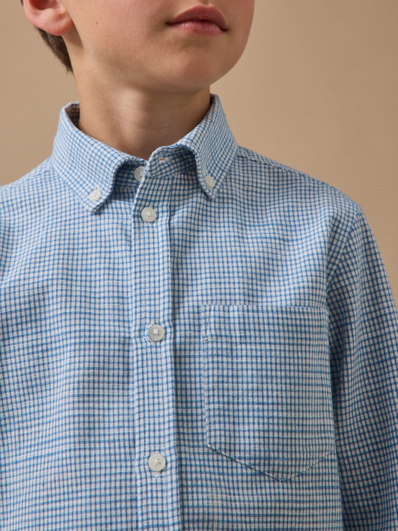 Boy's gingham check shirt