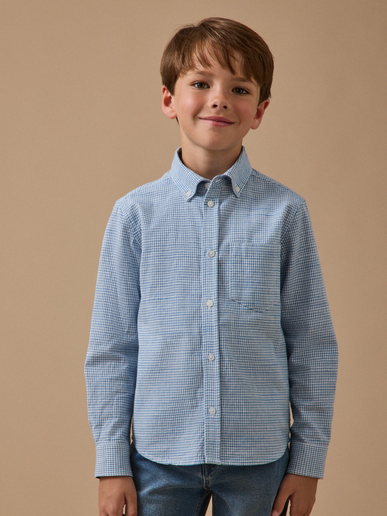 Boy's gingham check shirt