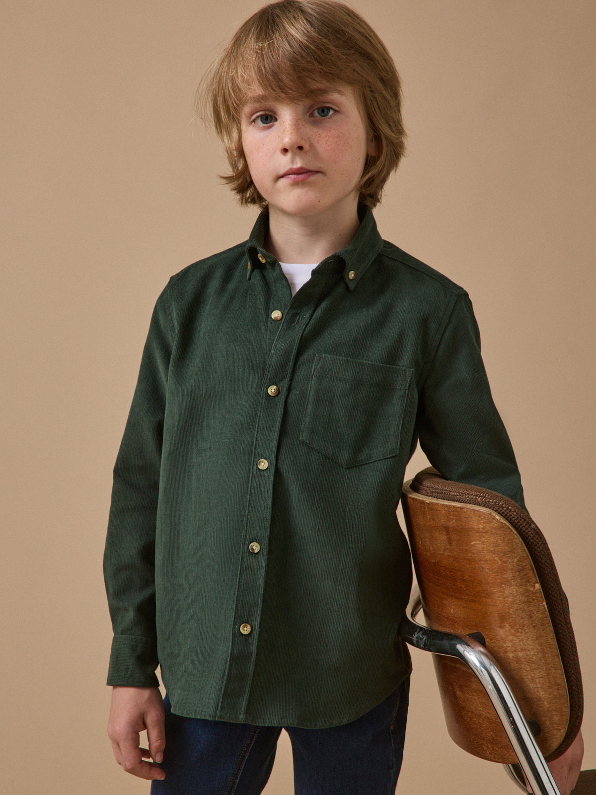 Chemise en velours Garçon