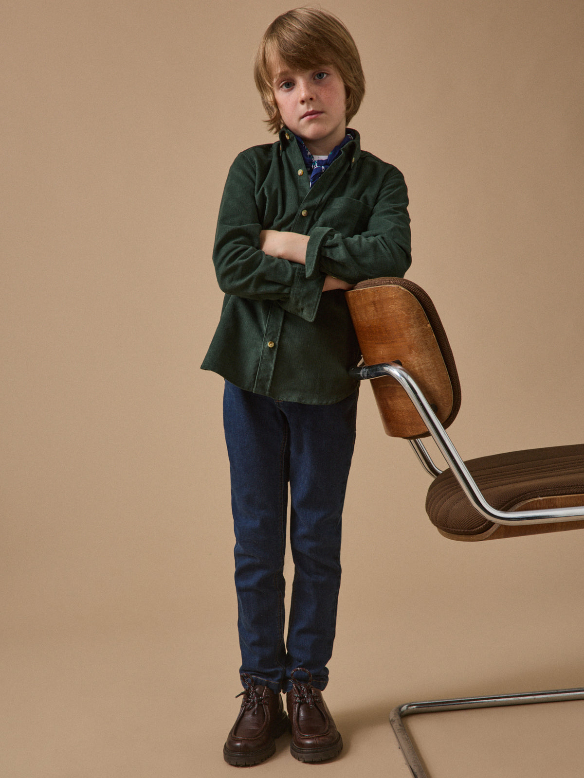 Chemise en velours Garçon