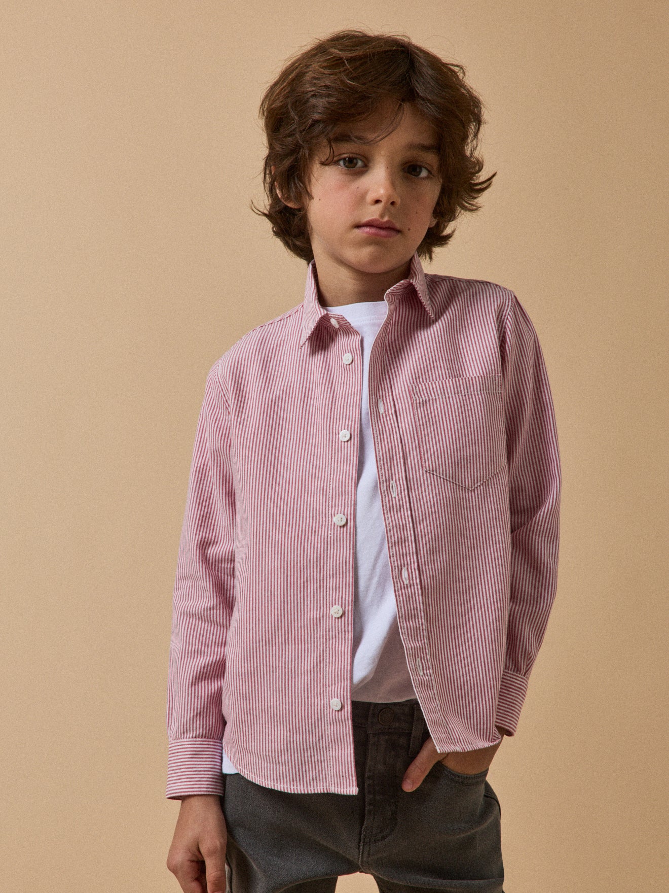 Chemise rayée garçon