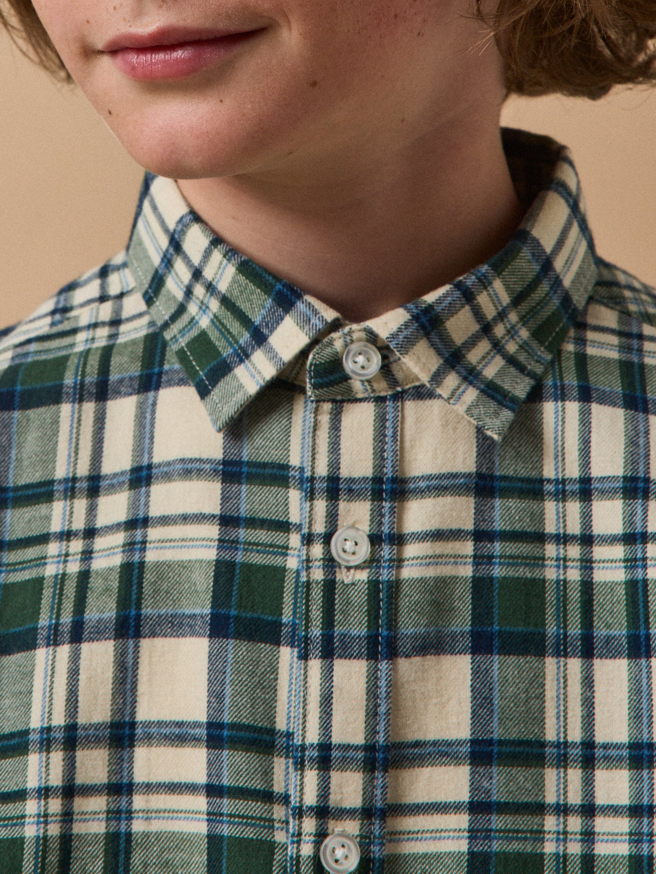 Chemise flanelisée à carreaux Garçon