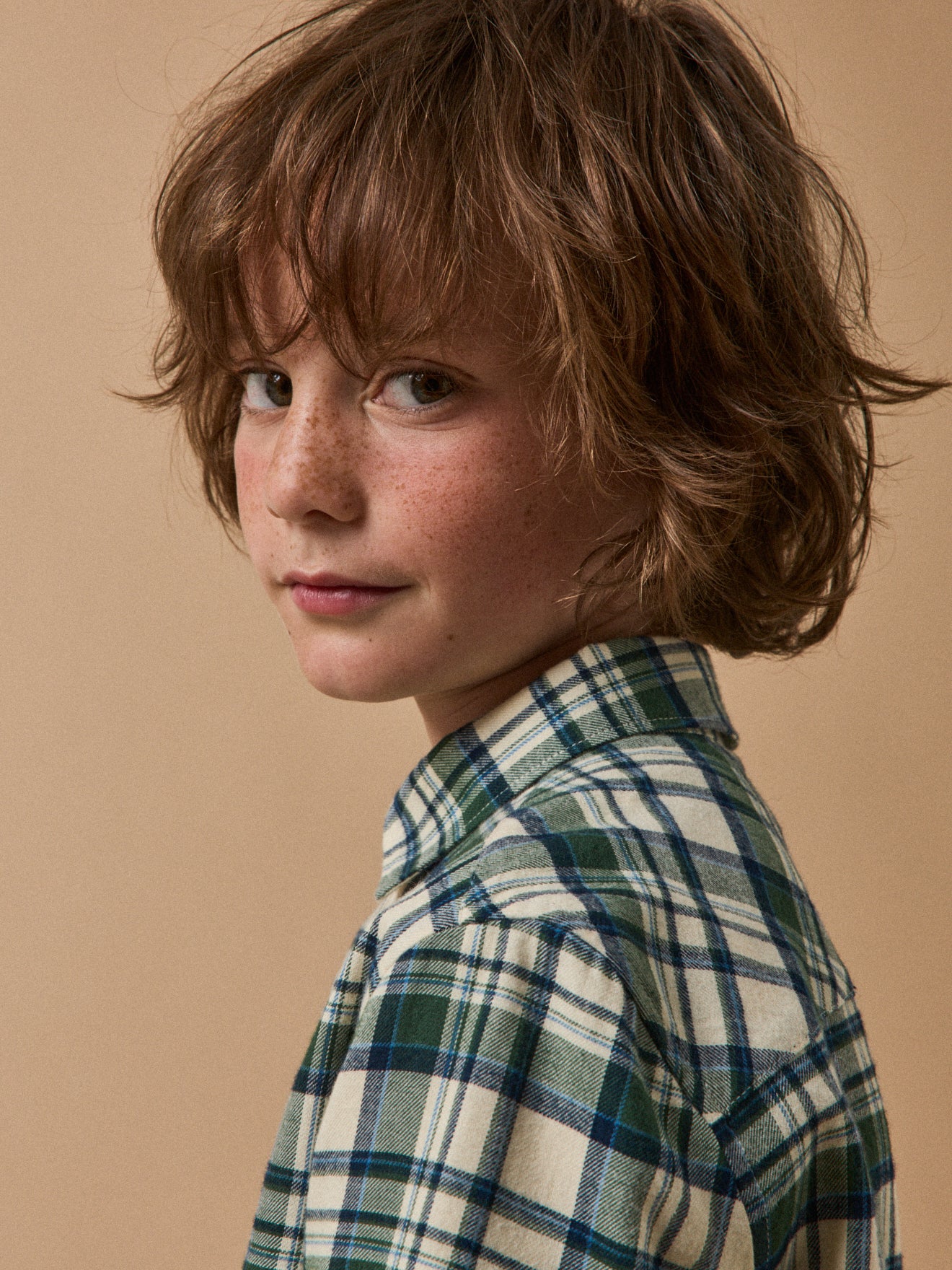 Chemise flanelisée à carreaux Garçon