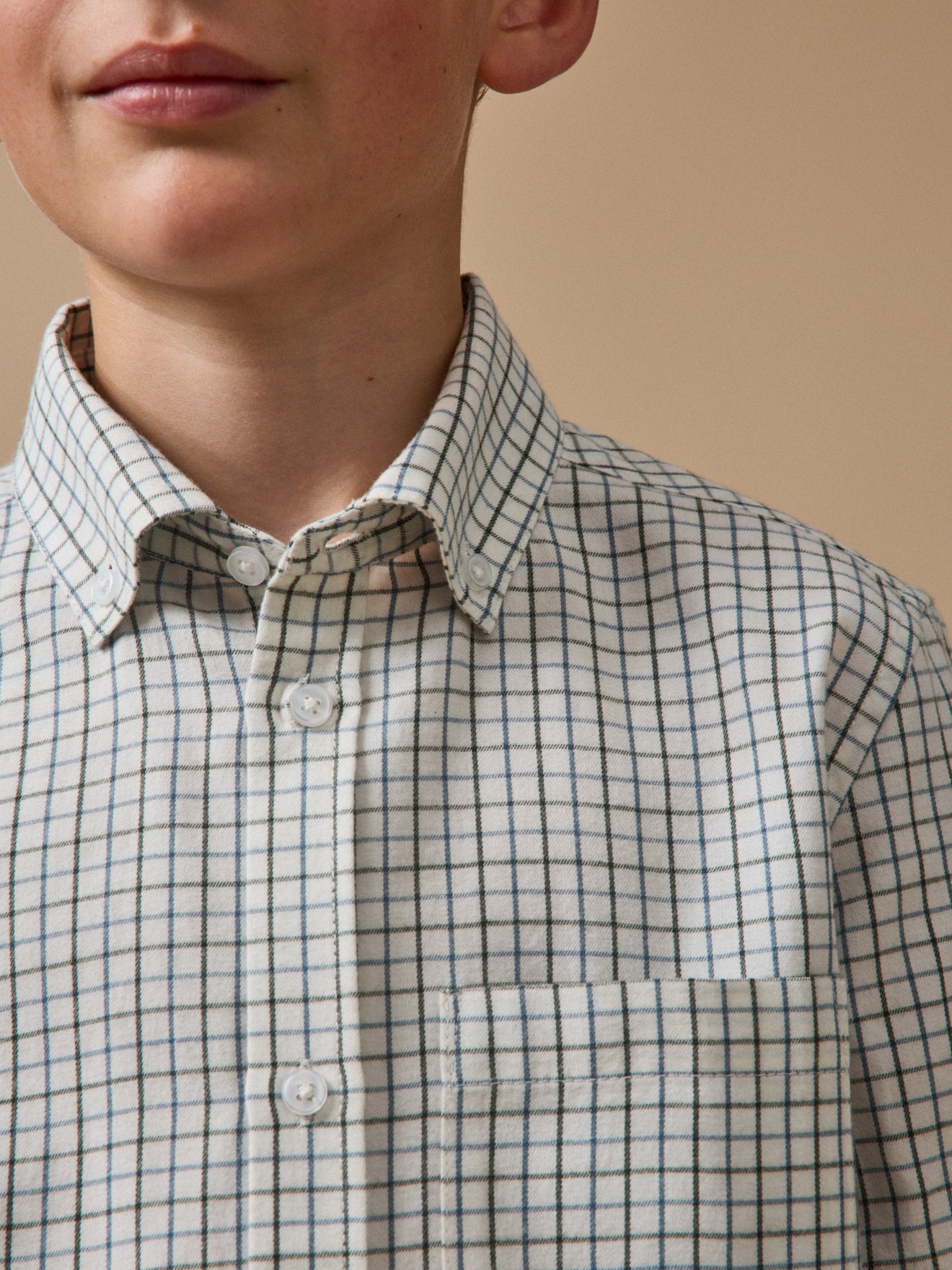 Chemise à carreaux Tattersall Garçon