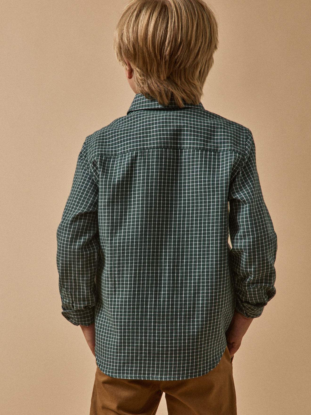 Chemise flanelisée à carreaux Garçon