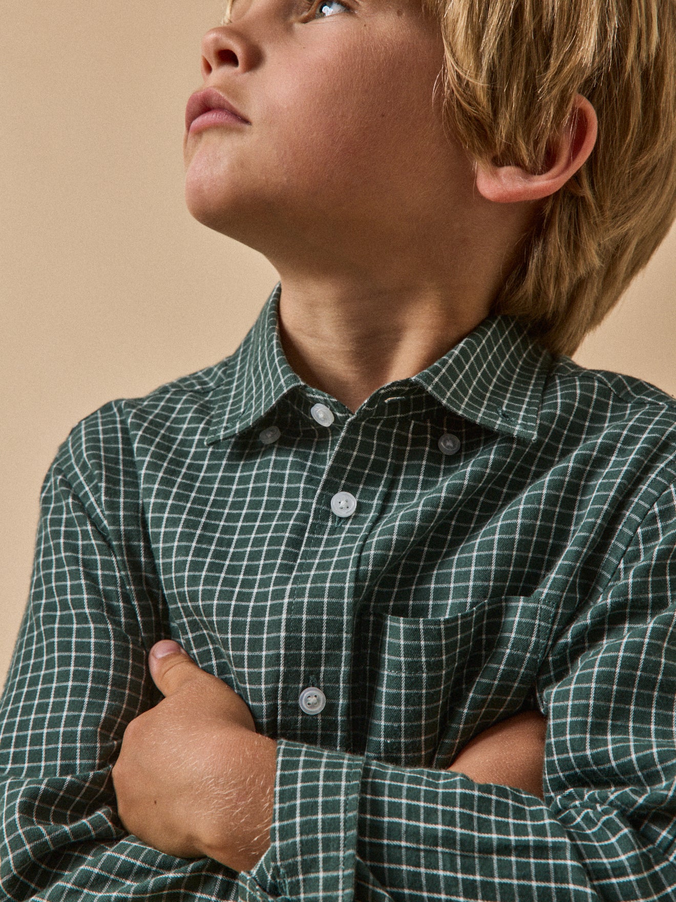 Chemise flanelisée à carreaux Garçon