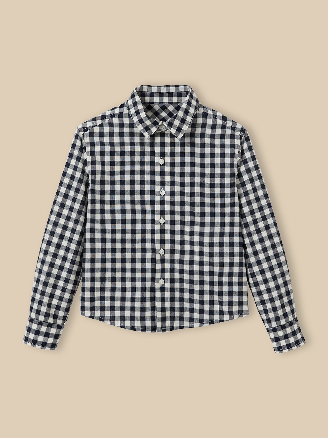 Boy's shirt with large gingham checks