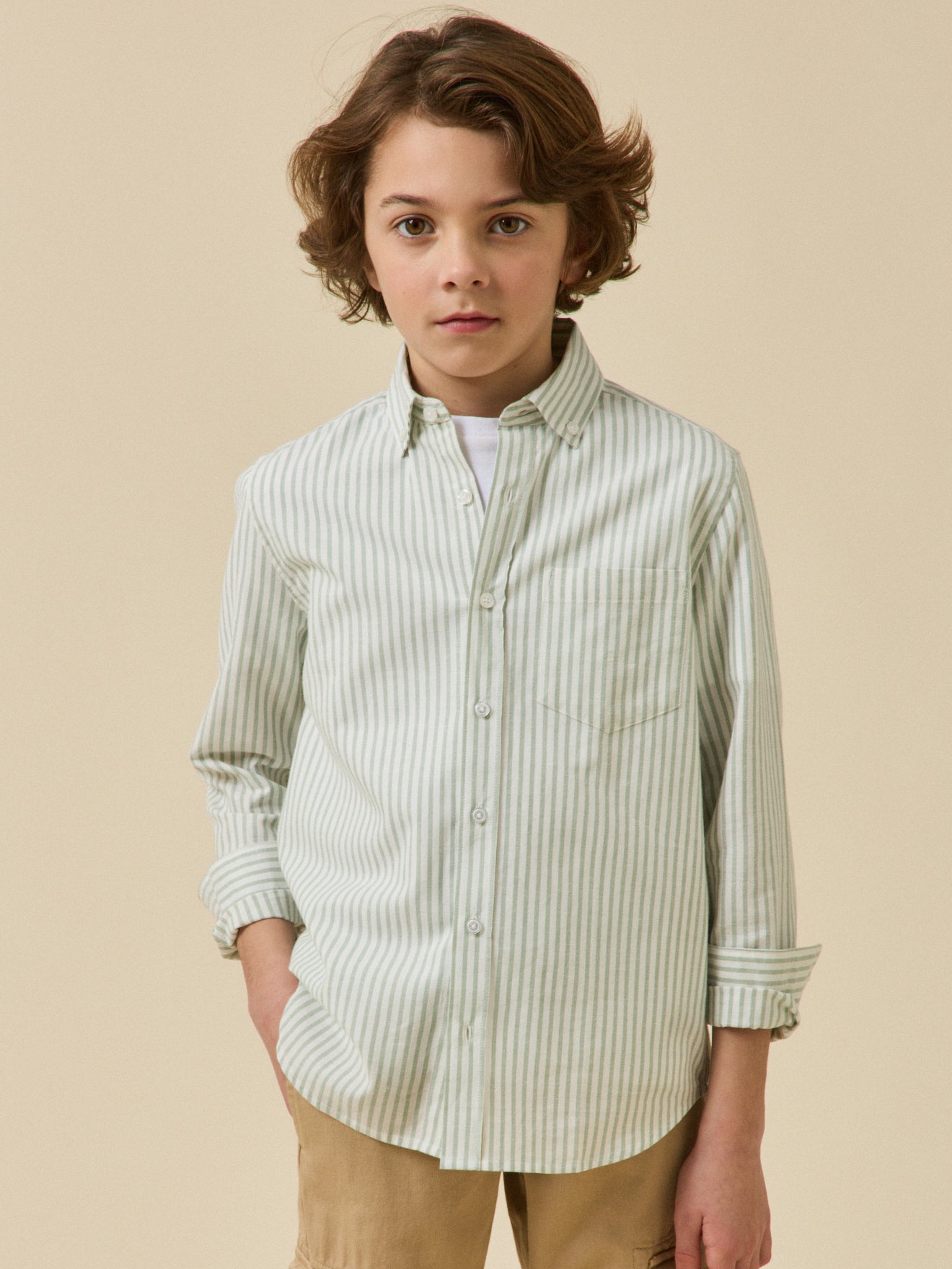 Boy's striped Oxford shirt