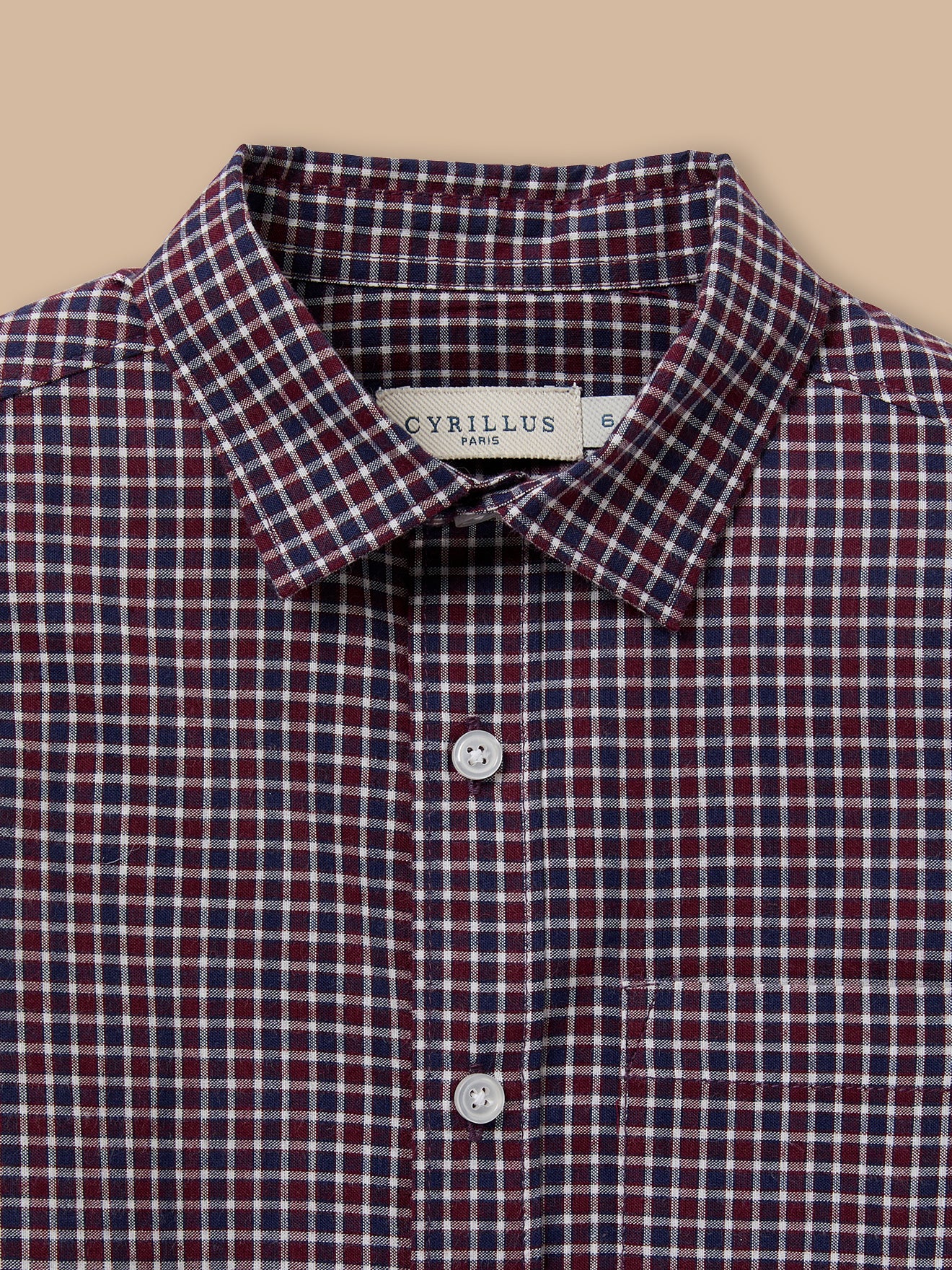 Boy's flannel-like checked shirt