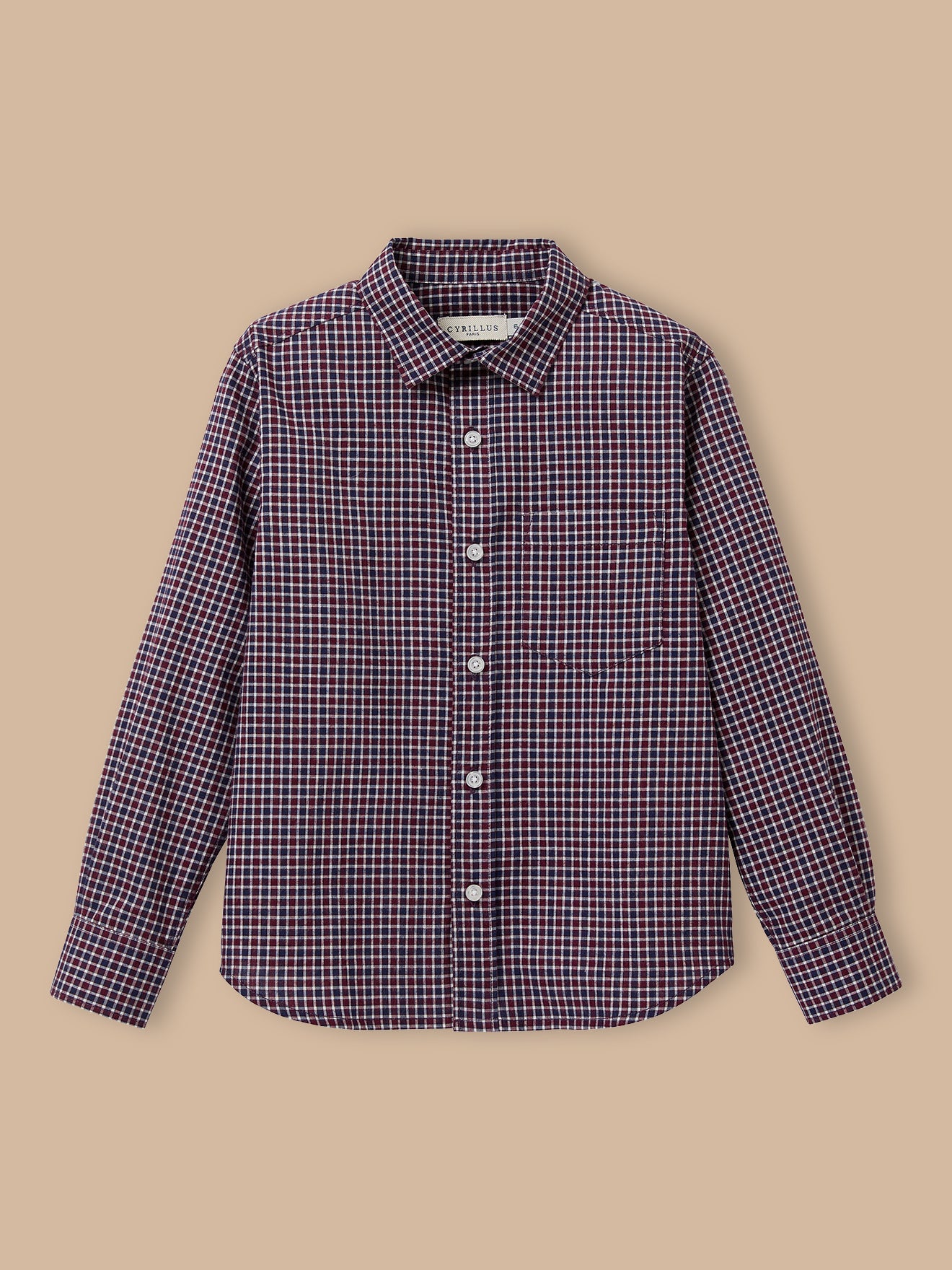 Boy's flannel-like checked shirt