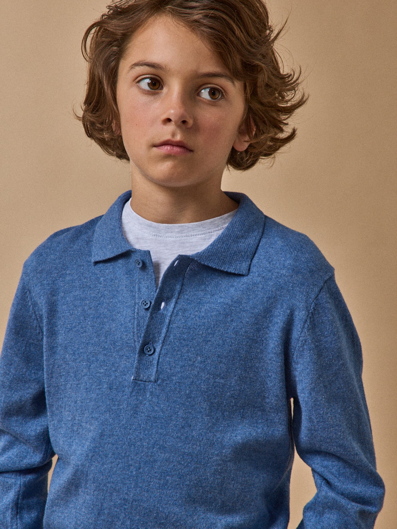 Pull col polo Garçon
