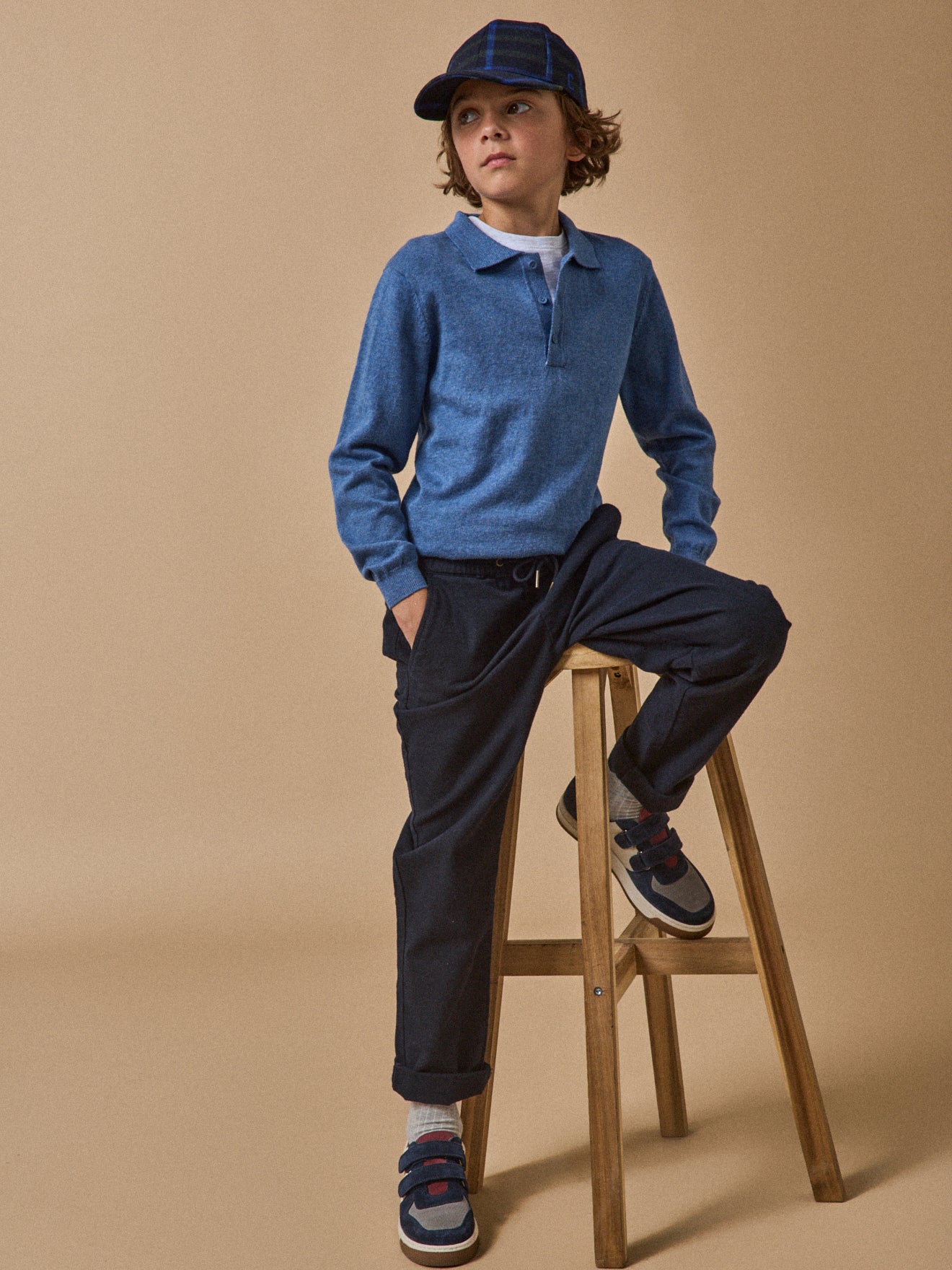 Pull col polo Garçon