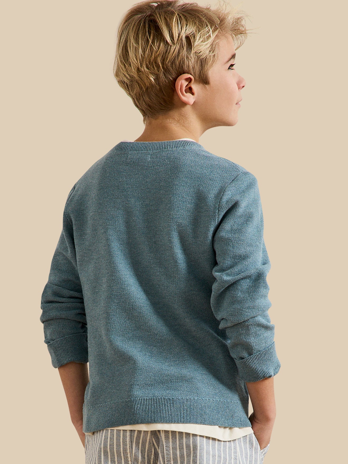 Pull Garçon maille fantaisie