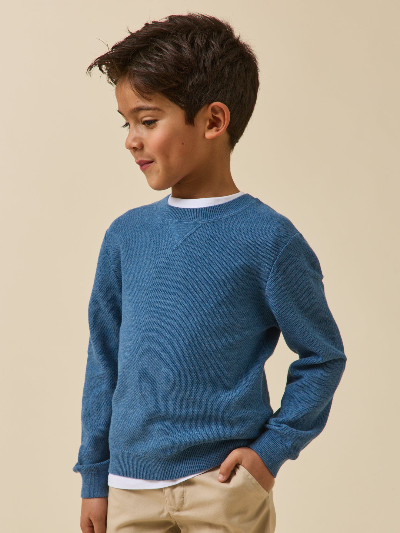 Pull Garçon maille fantaisie