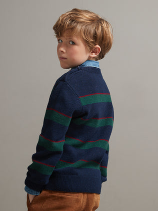 Boy's stripe lambswool sweater