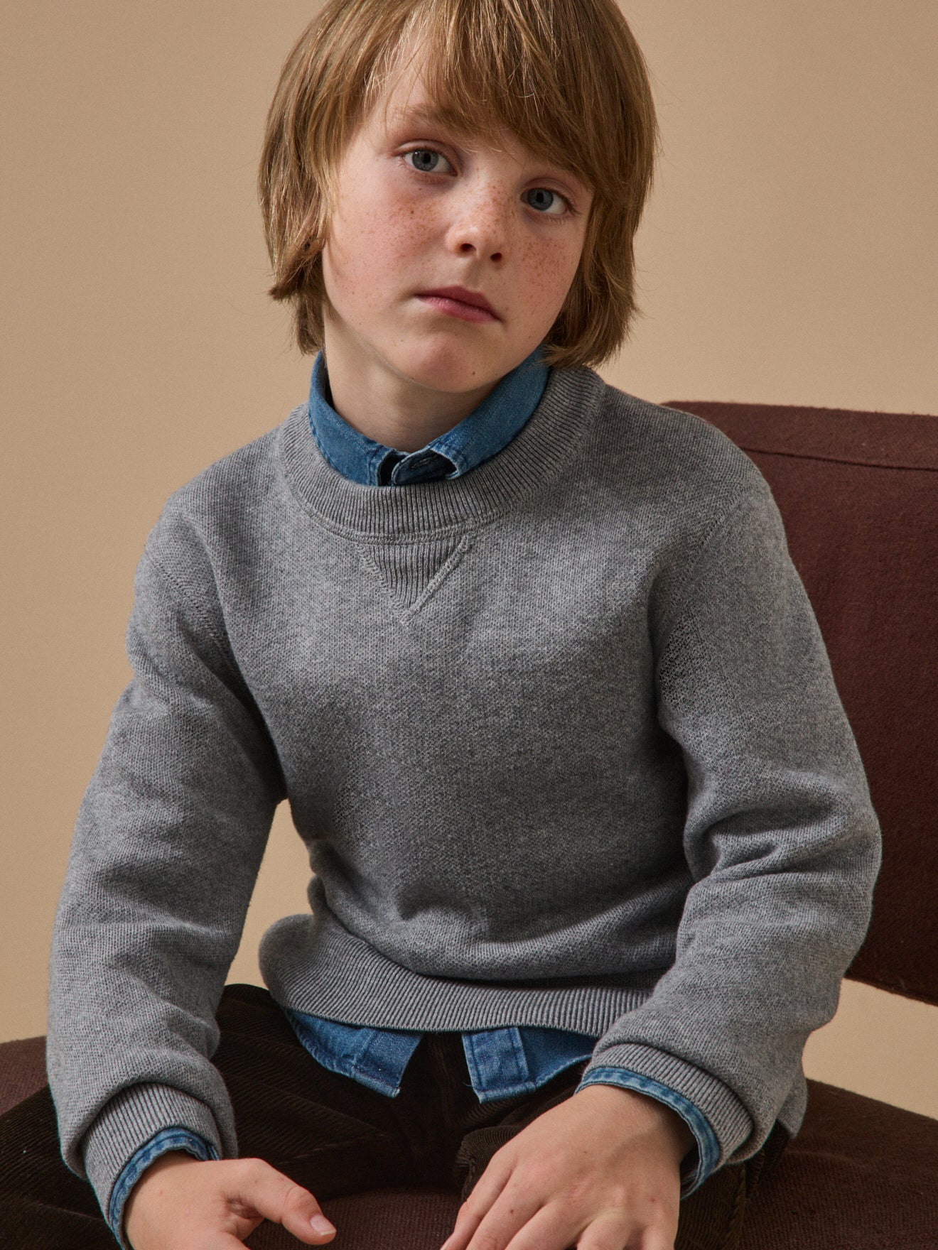 Boy's sweatshirt-style sweater
